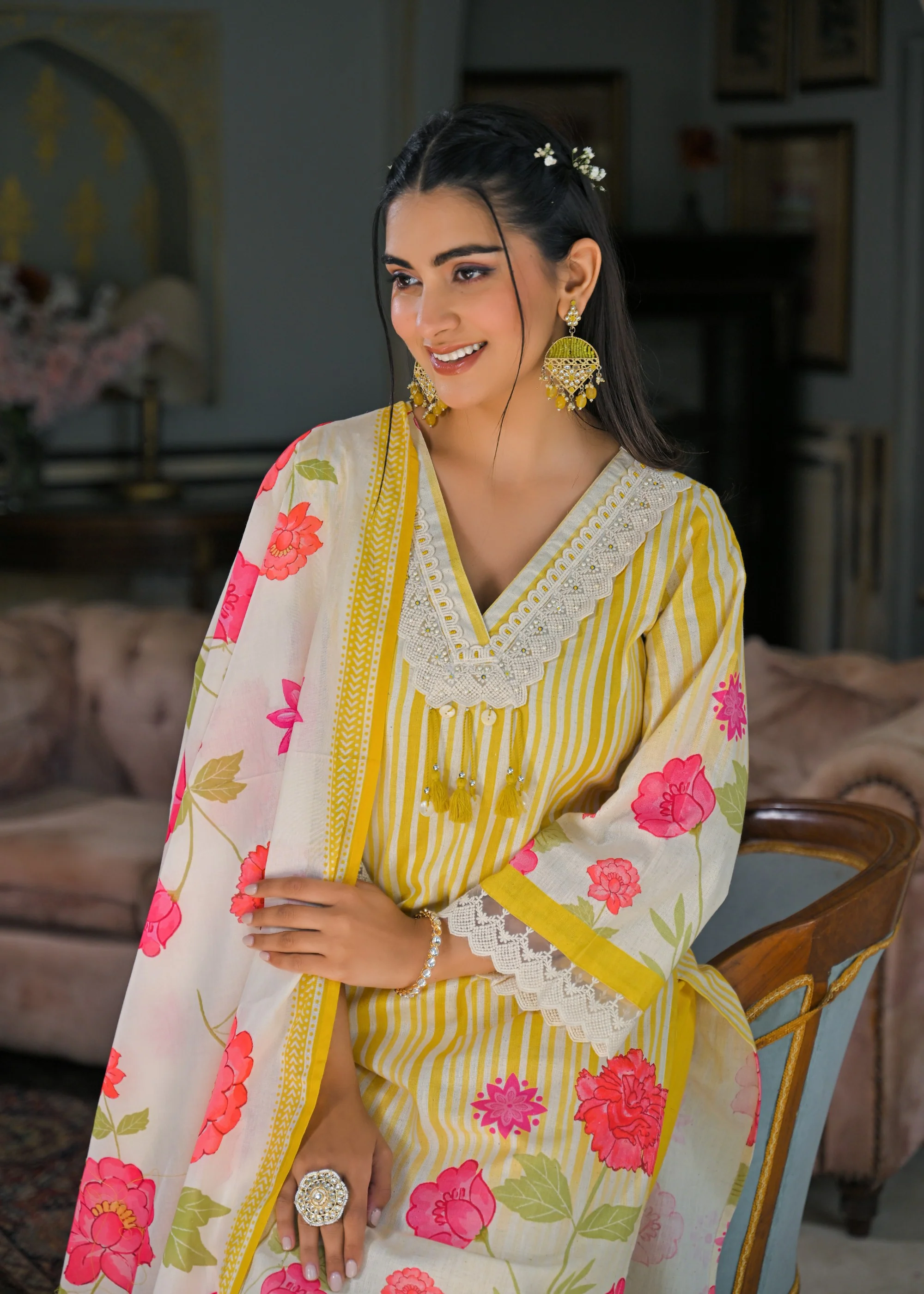 Punita Amber Cotton Suit Set - Image 5