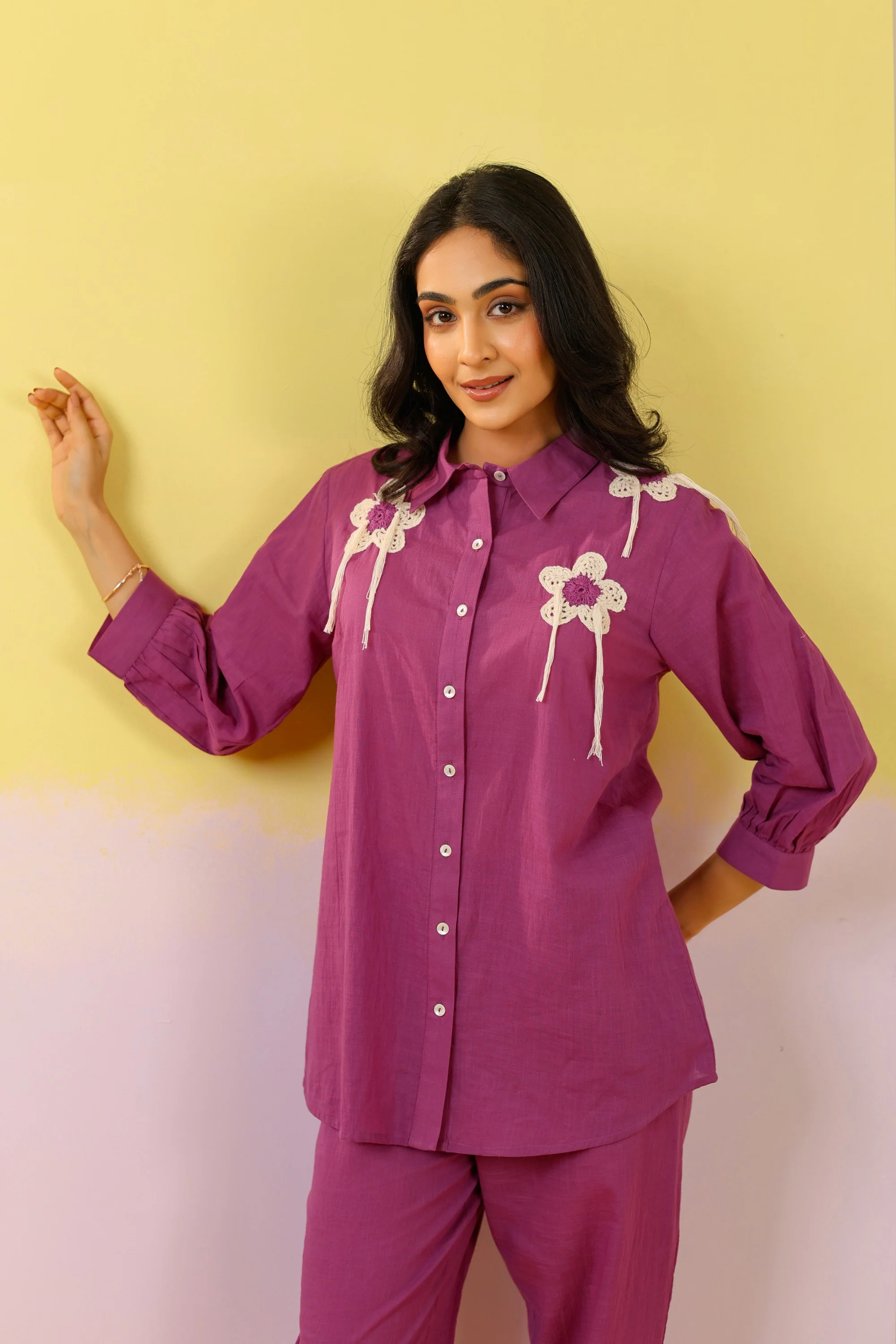 Purna rosewood Crochet Cotton Co-ord Set - Image 6