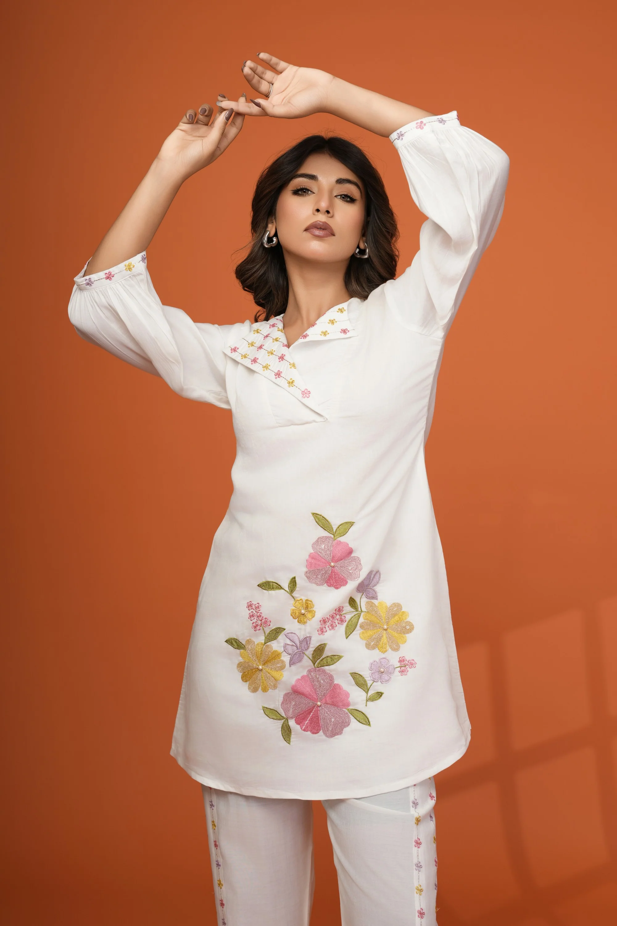 Darika Vanilla Embroidery Co-ord Set - Image 2