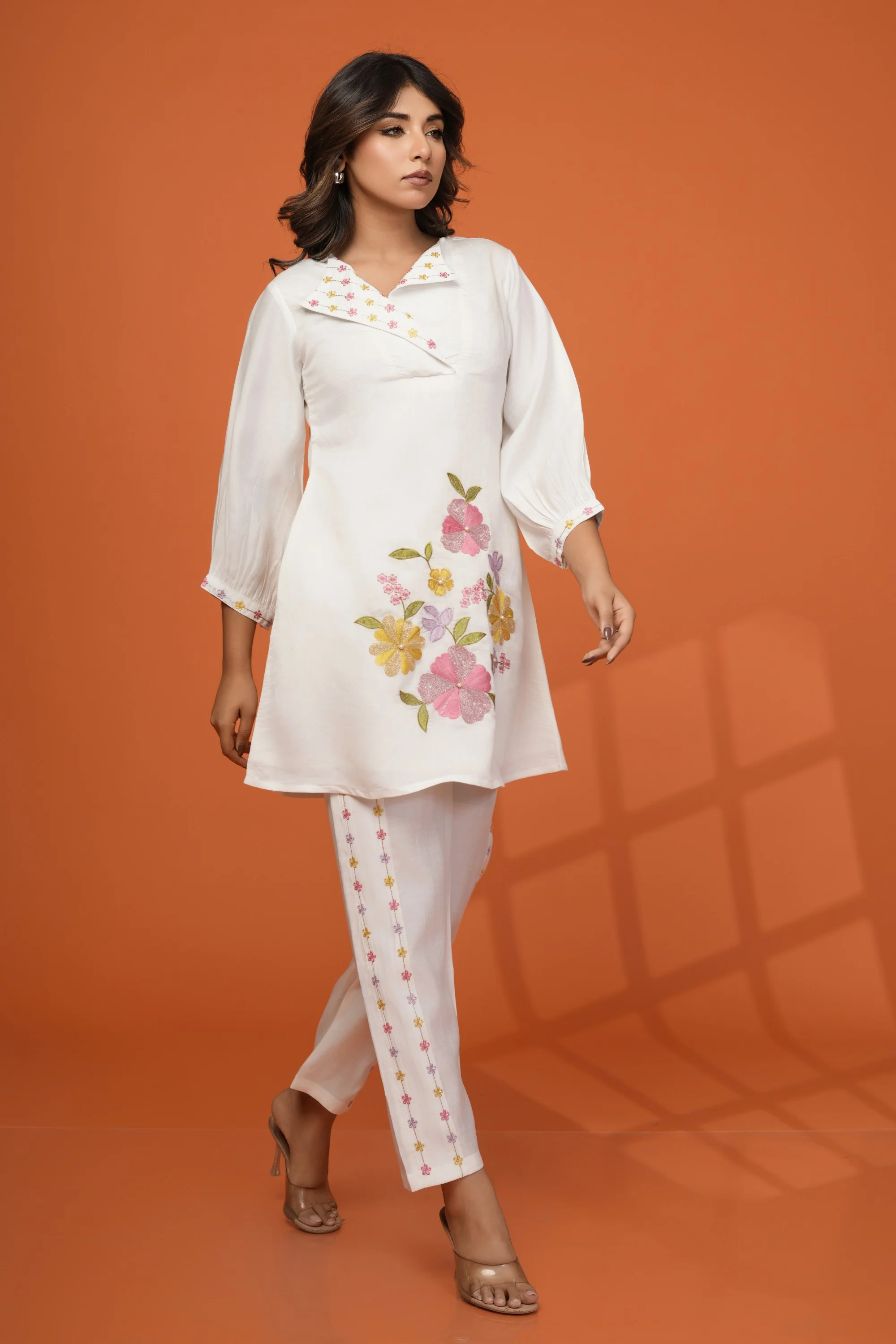 Darika Vanilla Embroidery Co-ord Set - Image 4