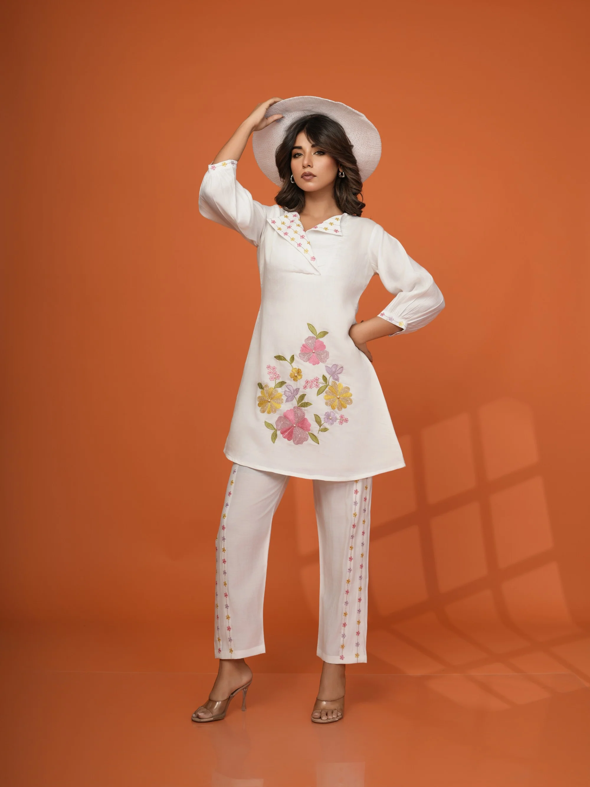 Darika Vanilla Embroidery Co-ord Set - Image 5