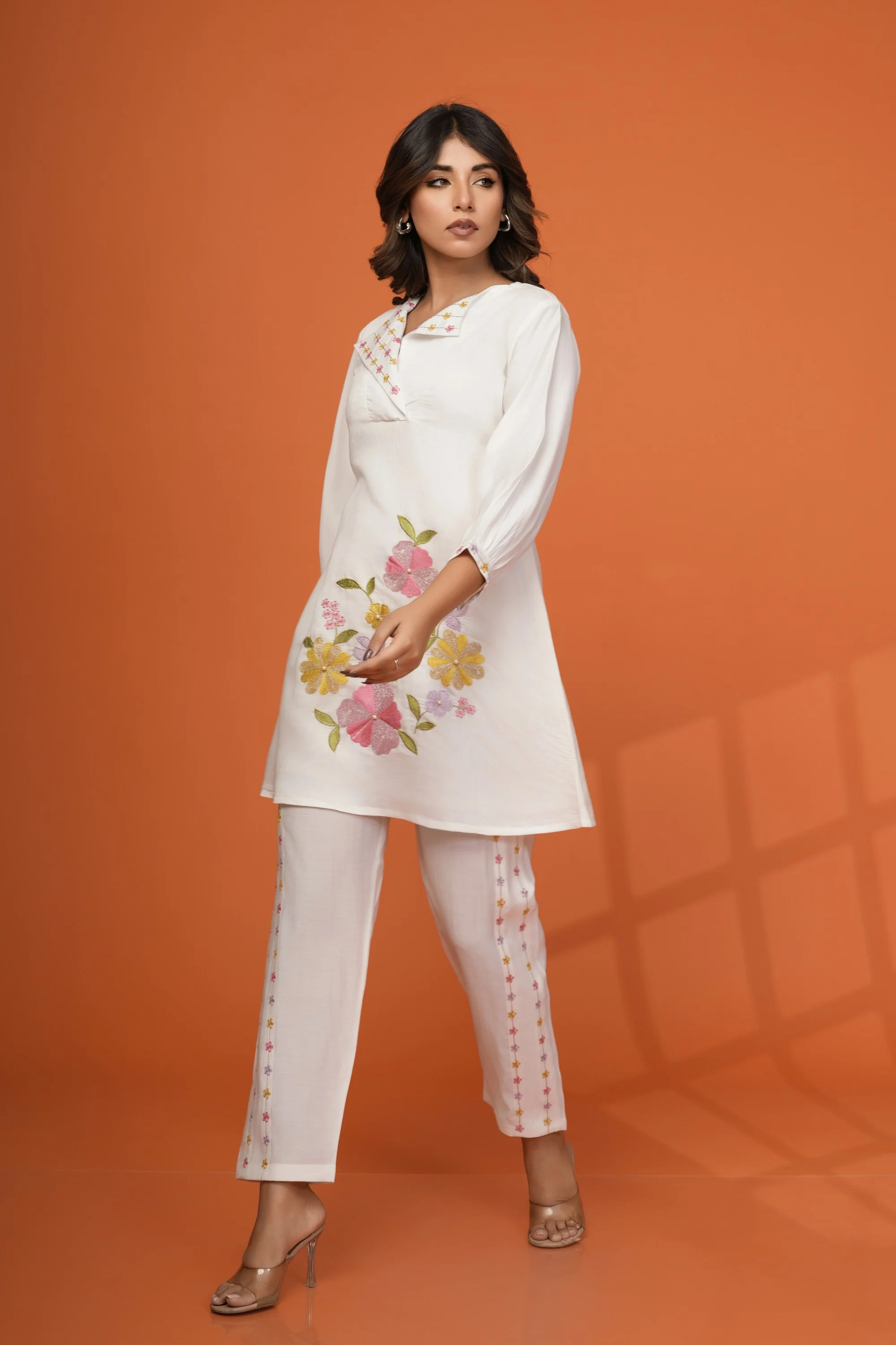 Darika Vanilla Embroidery Co-ord Set - Image 6