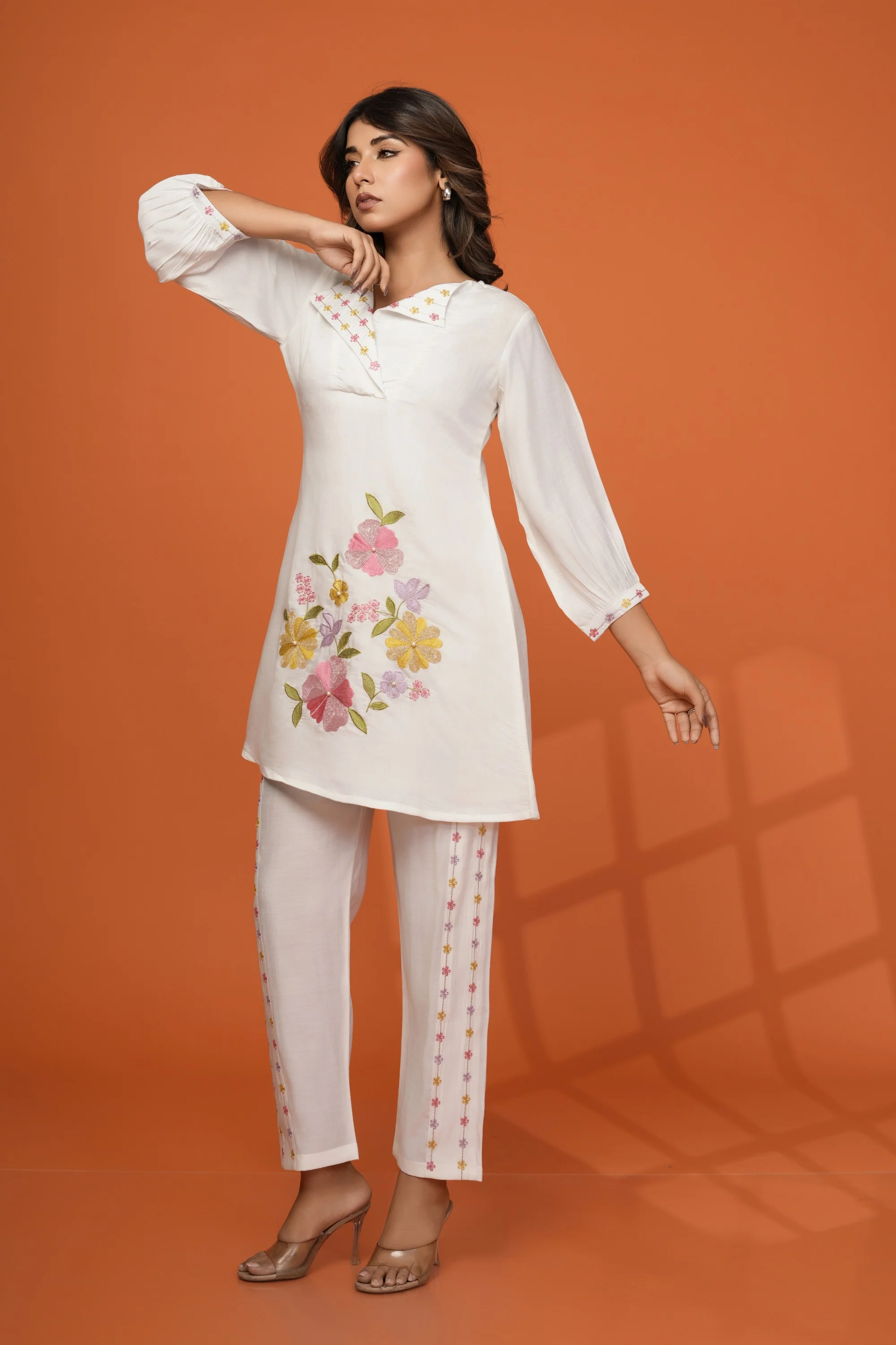 Darika Vanilla Embroidery Co-ord Set - Image 8