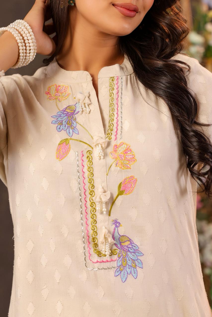 Dagdai Angel embroidery cotton co-ord set - Image 3