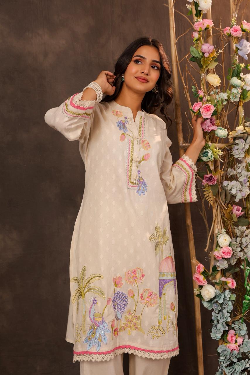 Dagdai Angel embroidery cotton co-ord set - Image 5