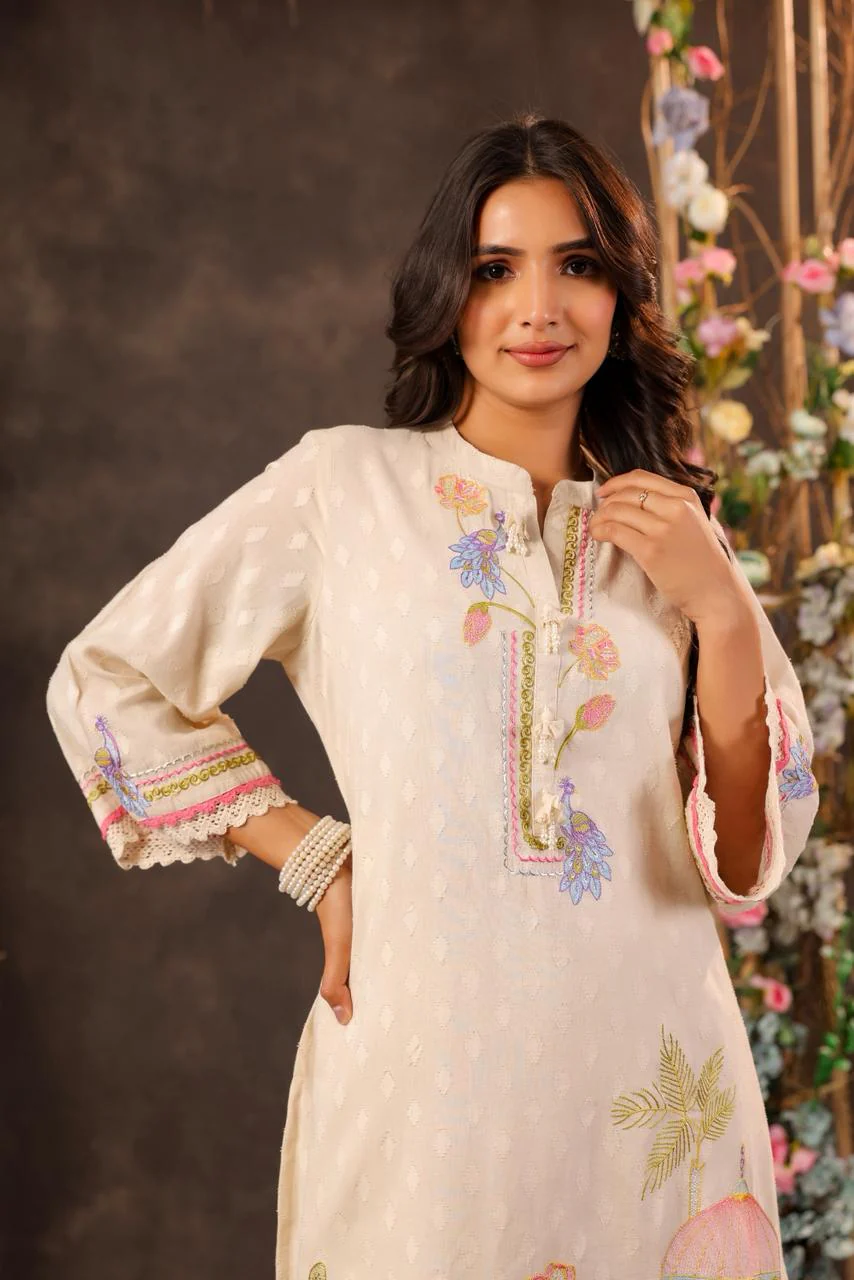 Dagdai Angel embroidery cotton co-ord set - Image 6