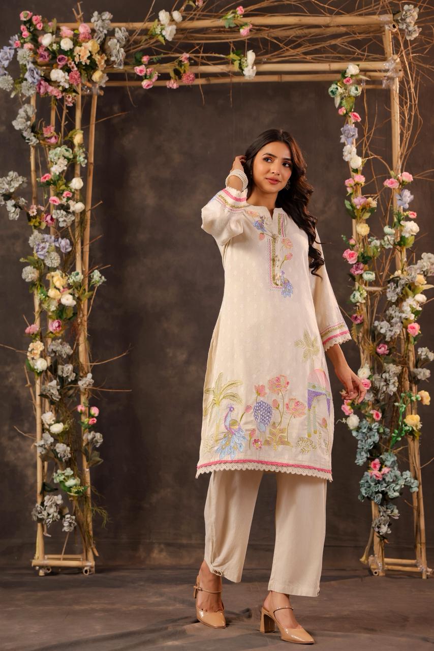 Dagdai Angel embroidery cotton co-ord set - Image 7