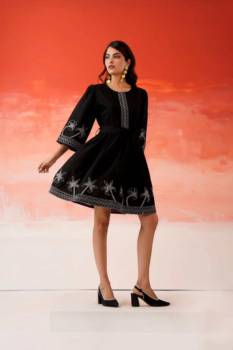 Tatva anchor embroidery cotton dress - Image 11