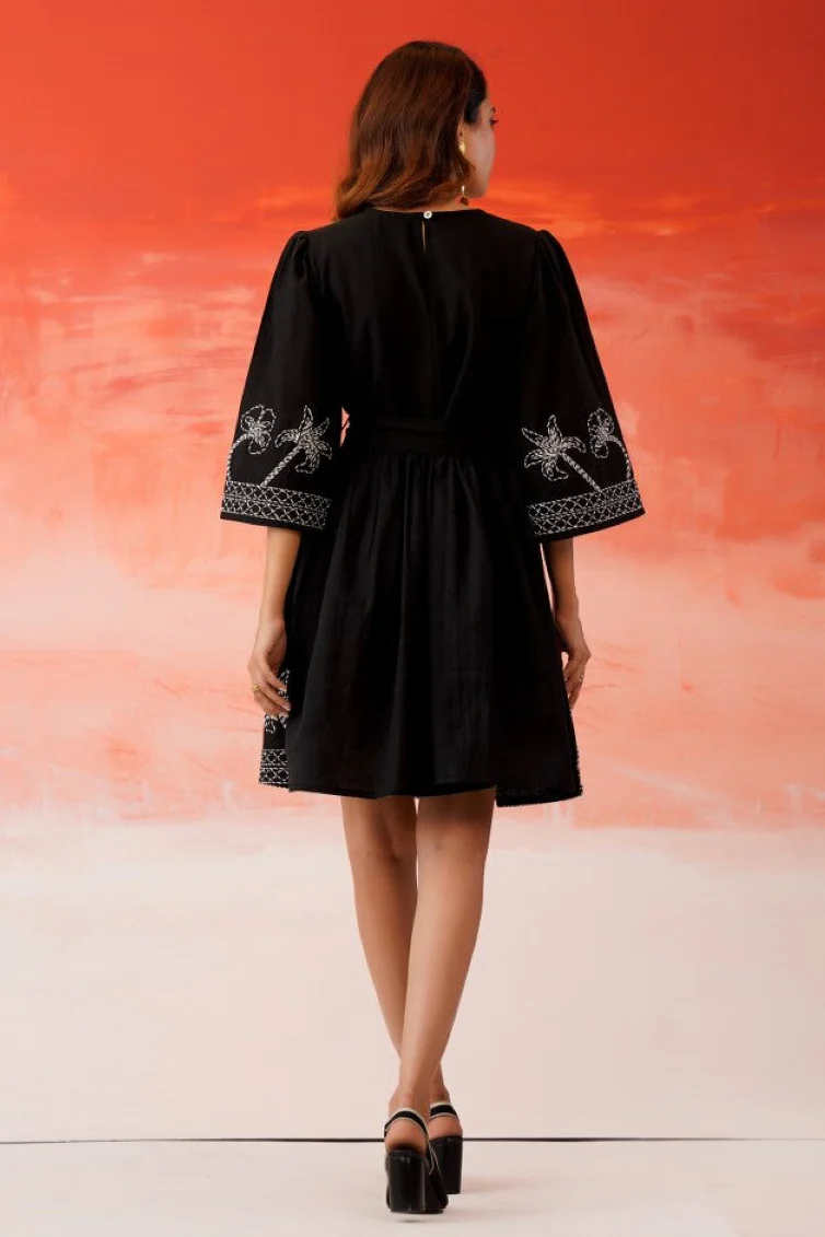 Tatva anchor embroidery cotton dress - Image 3