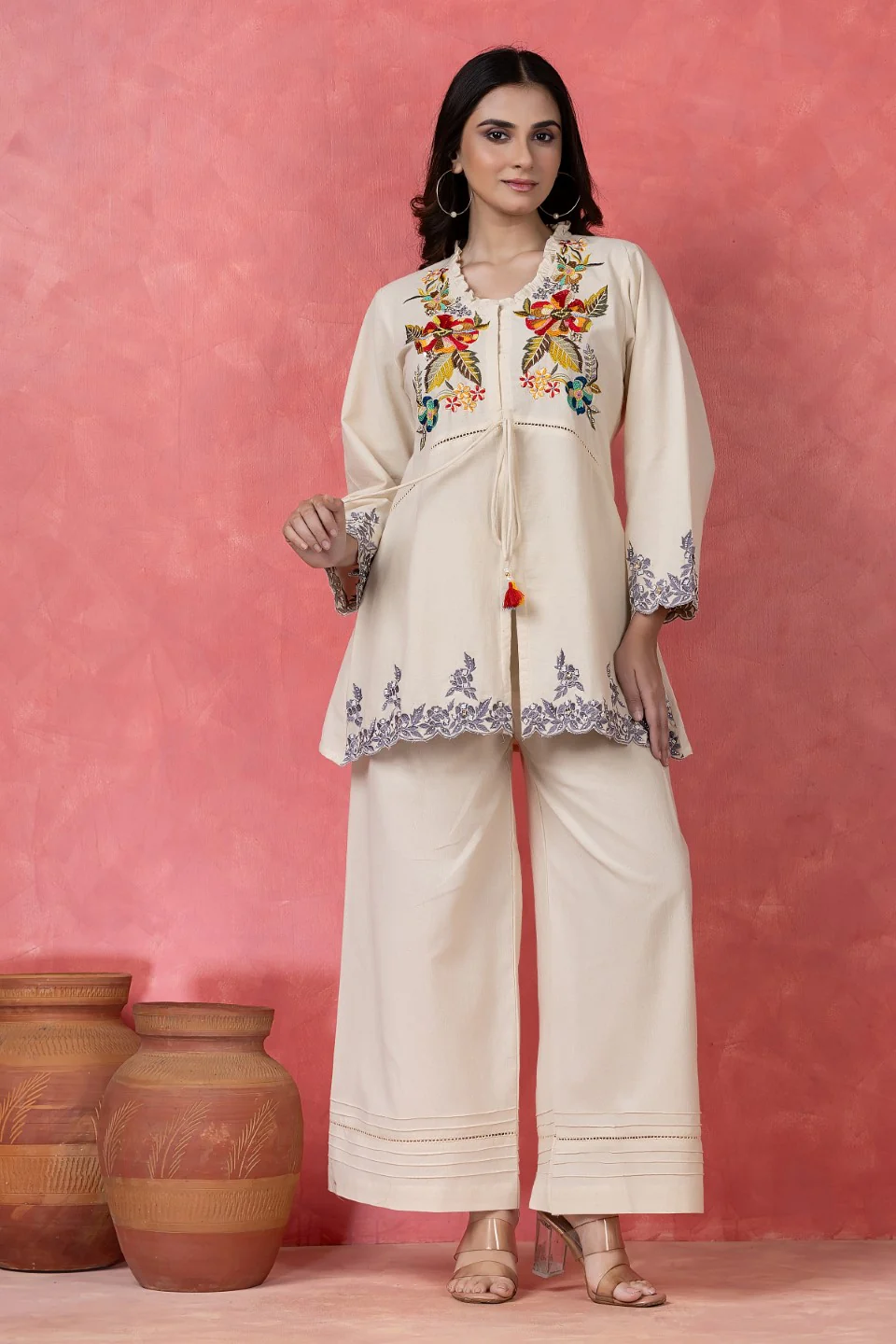 Gaur peony cotton co-ord set - Image 4