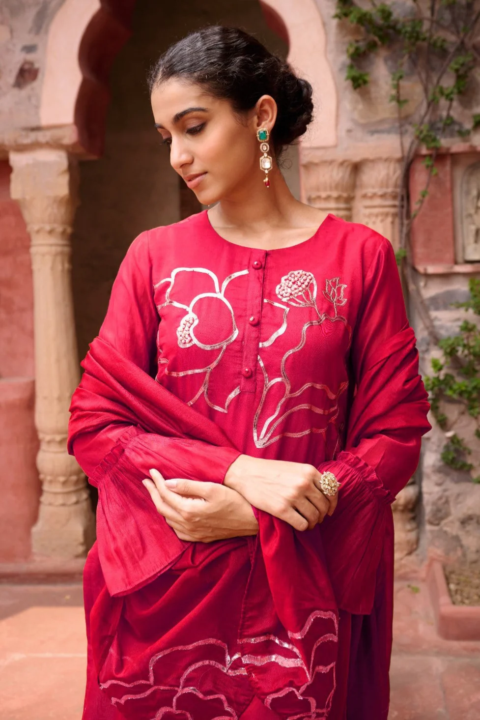 Sangini Cameo applique work suit set - Image 2