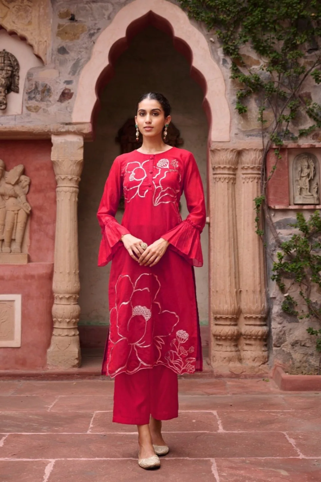 Sangini Cameo applique work suit set - Image 4