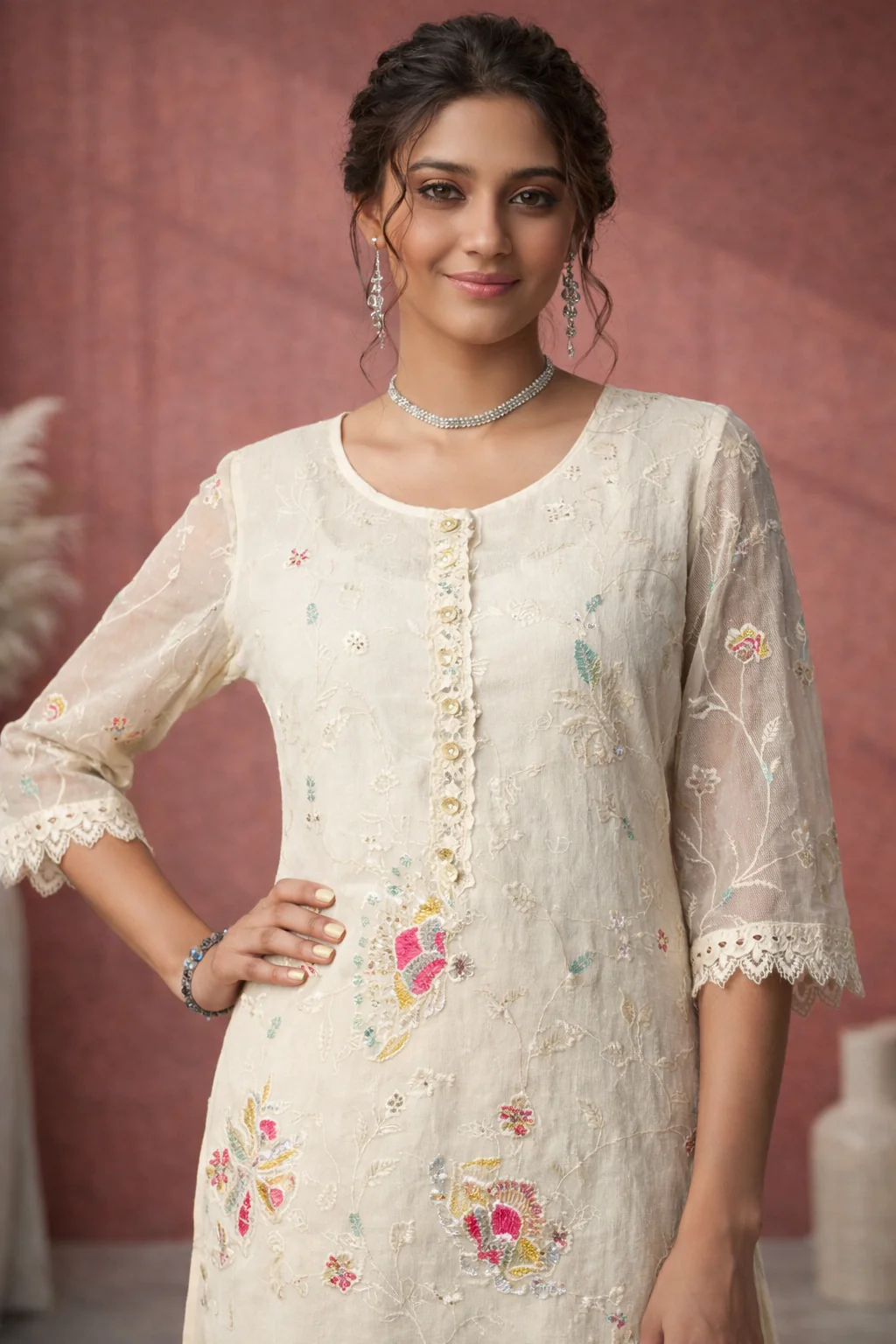 Anumeha daisy full work co-ord set - Image 6
