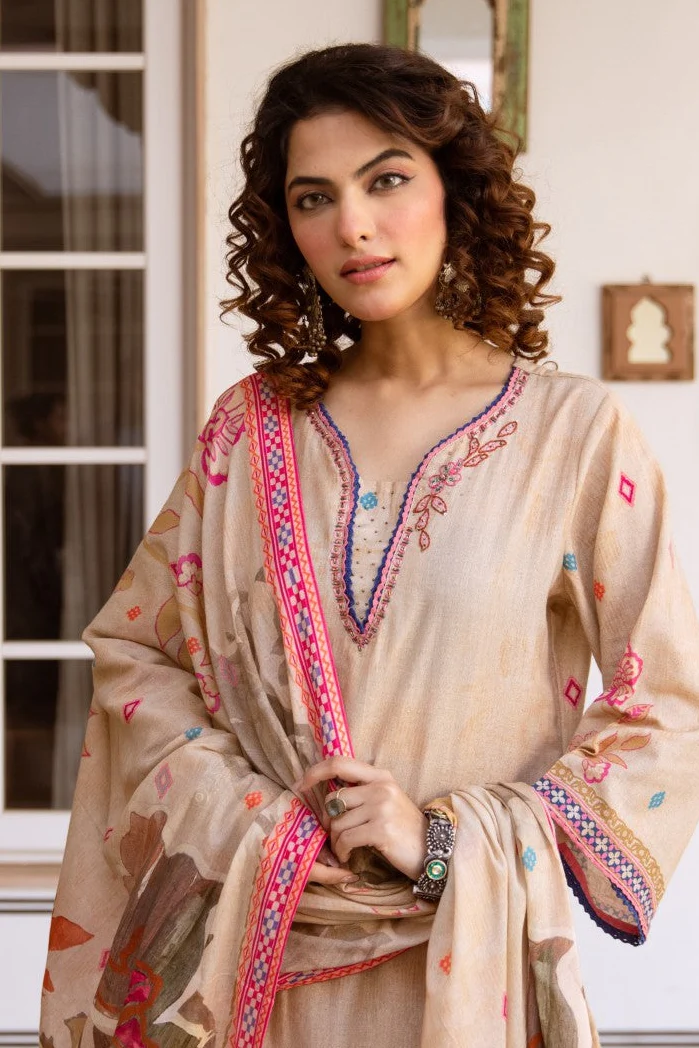 Karen Ivory cotton suit set - Image 2
