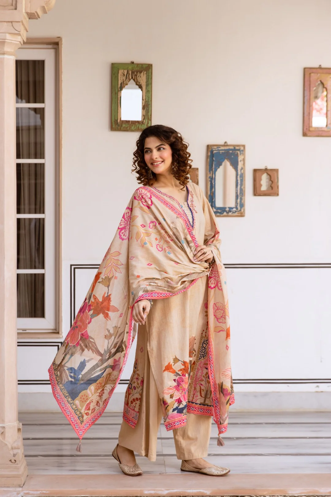 Karen Ivory cotton suit set - Image 4
