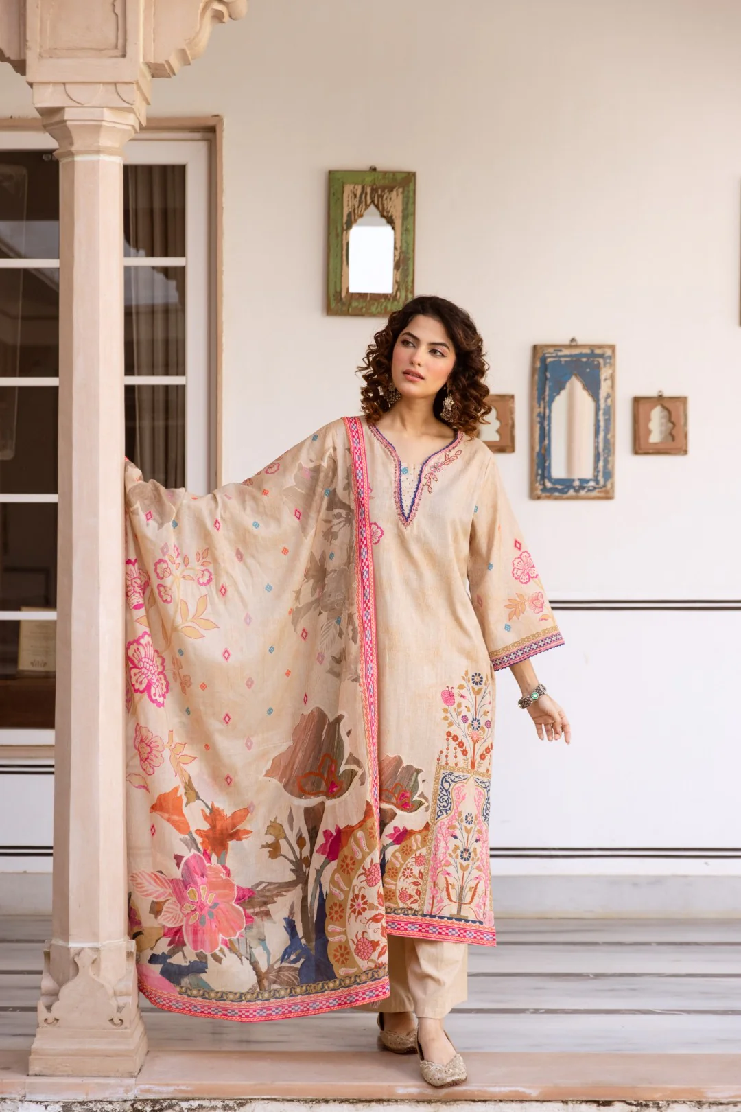 Karen Ivory cotton suit set - Image 5