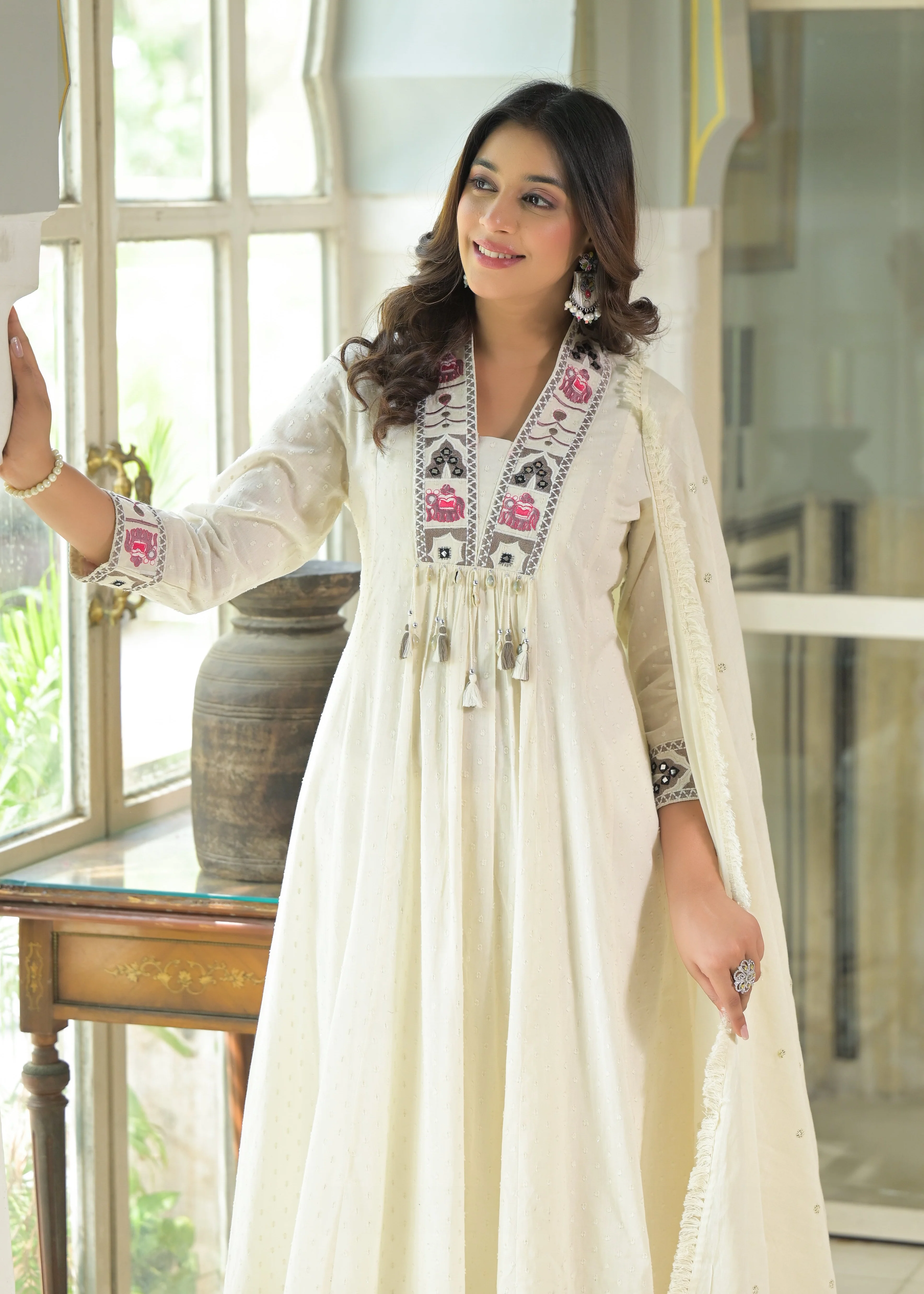 Rajhans Pearl Anarkali Premium Pure Cotton Suit set - Image 2