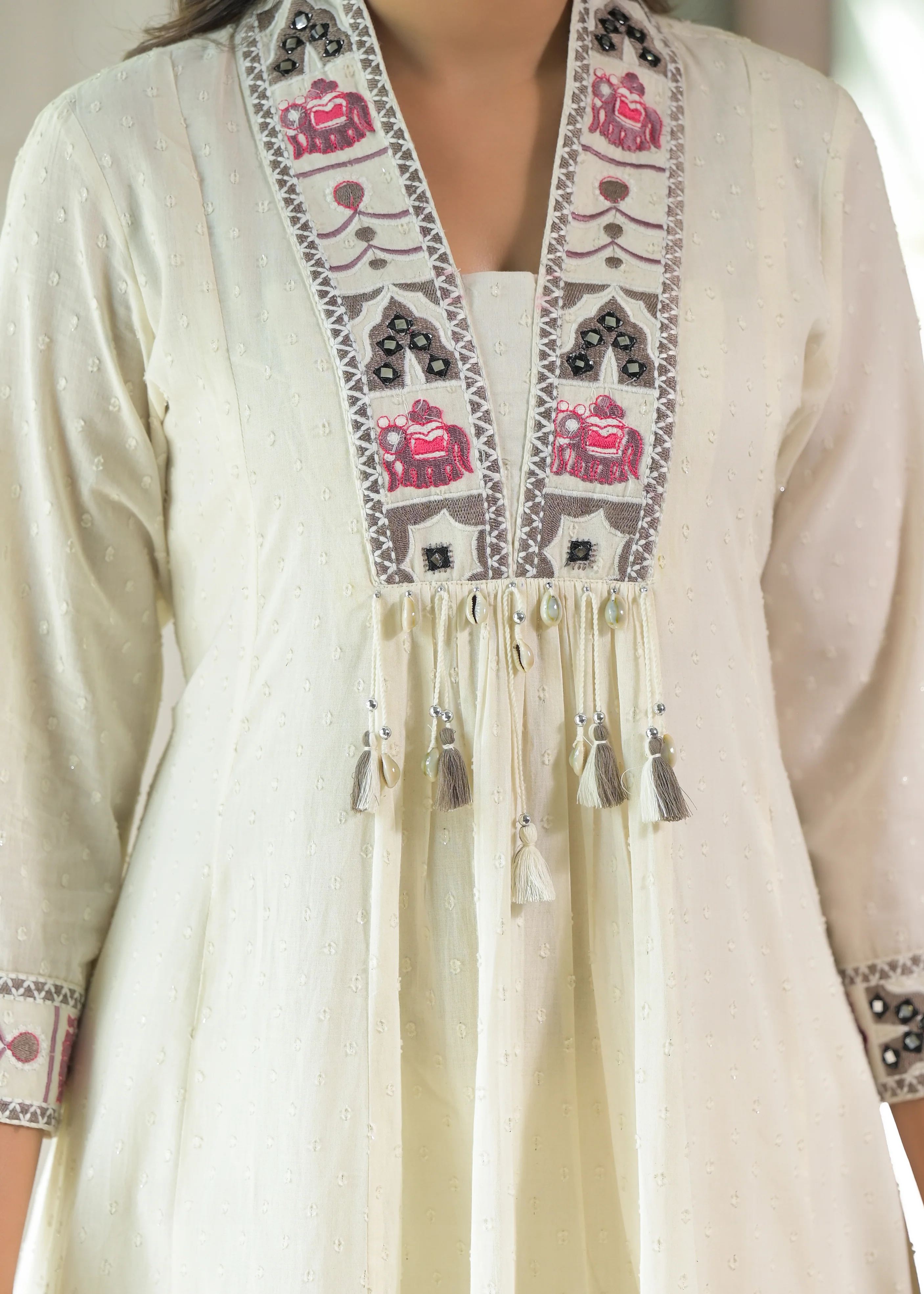 Rajhans Pearl Anarkali Premium Pure Cotton Suit set - Image 3