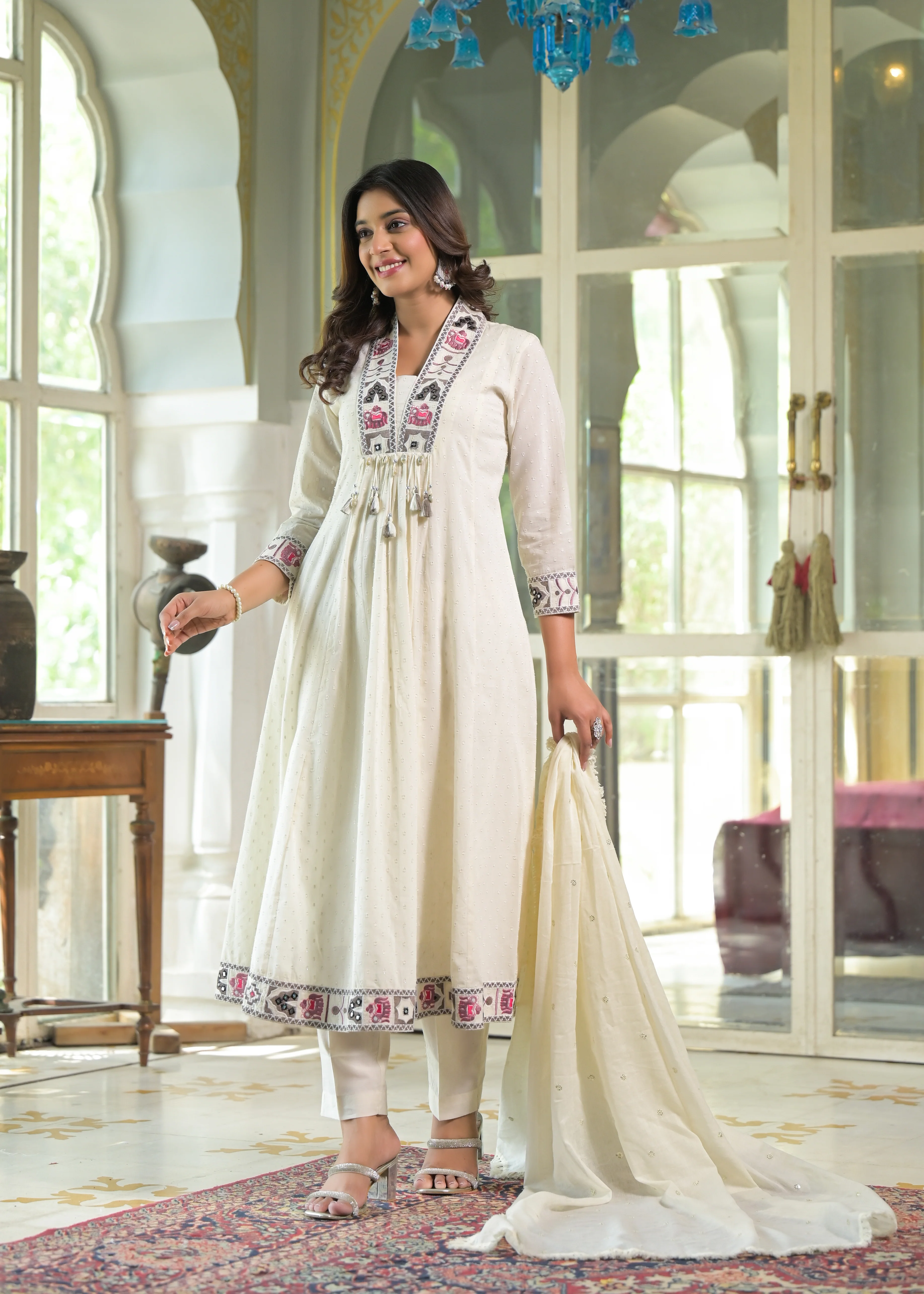 Rajhans Pearl Anarkali Premium Pure Cotton Suit set - Image 5