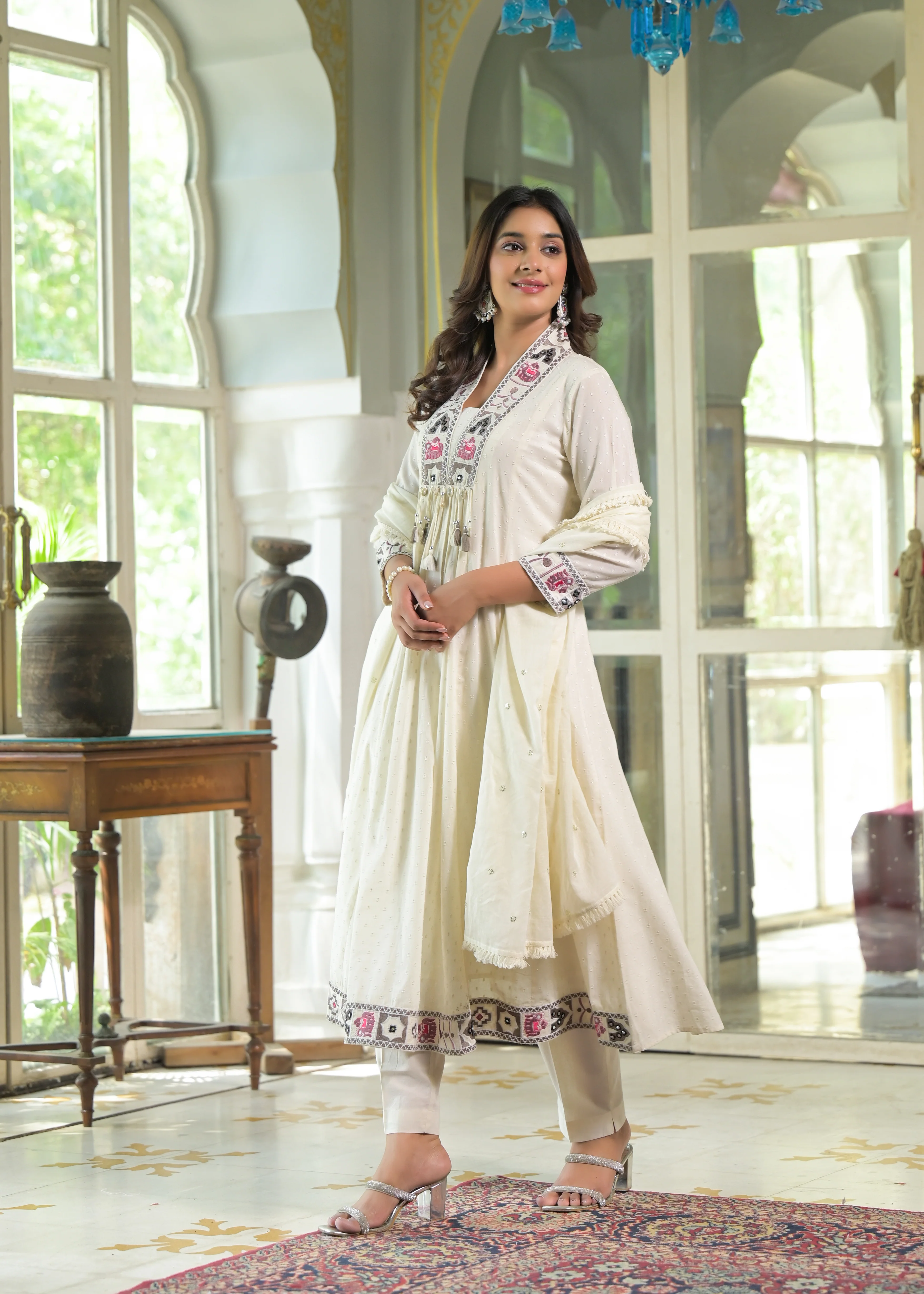 Rajhans Pearl Anarkali Premium Pure Cotton Suit set - Image 7