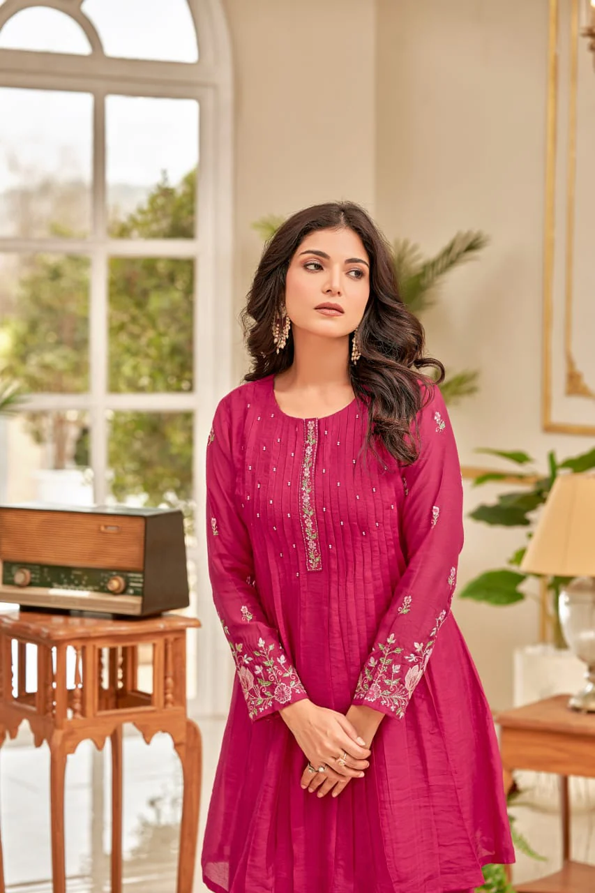 Gaurisha Merlot Embroidery Premium Co-ord Set - Image 4