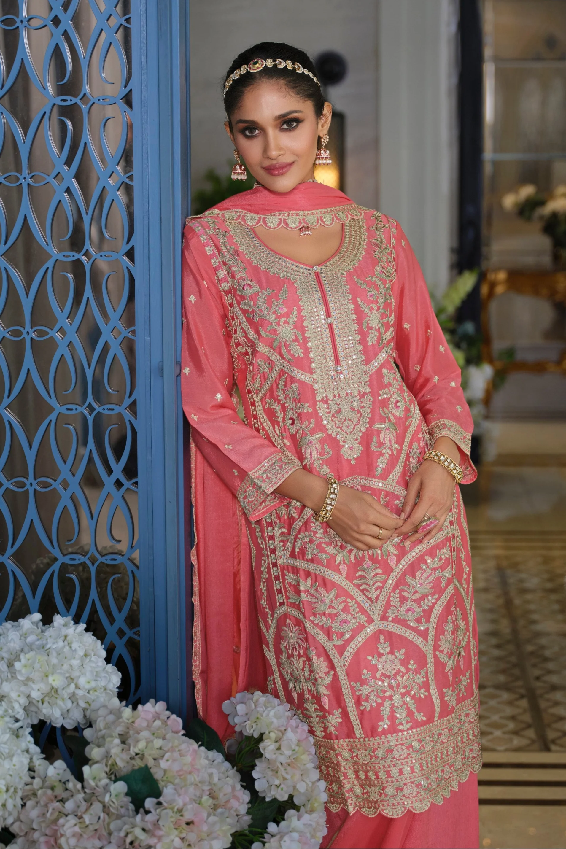 Farz Rose Full Work Heavy Suit set - Image 2
