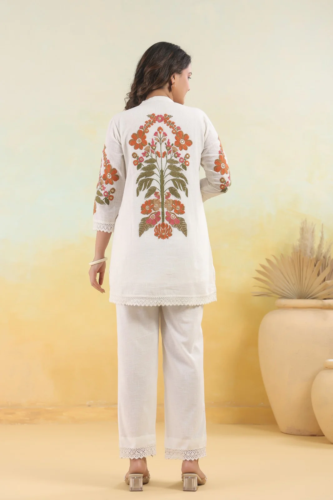 Hopipola Pearl Emnbroidery Cotton Co-ord Set - Image 3