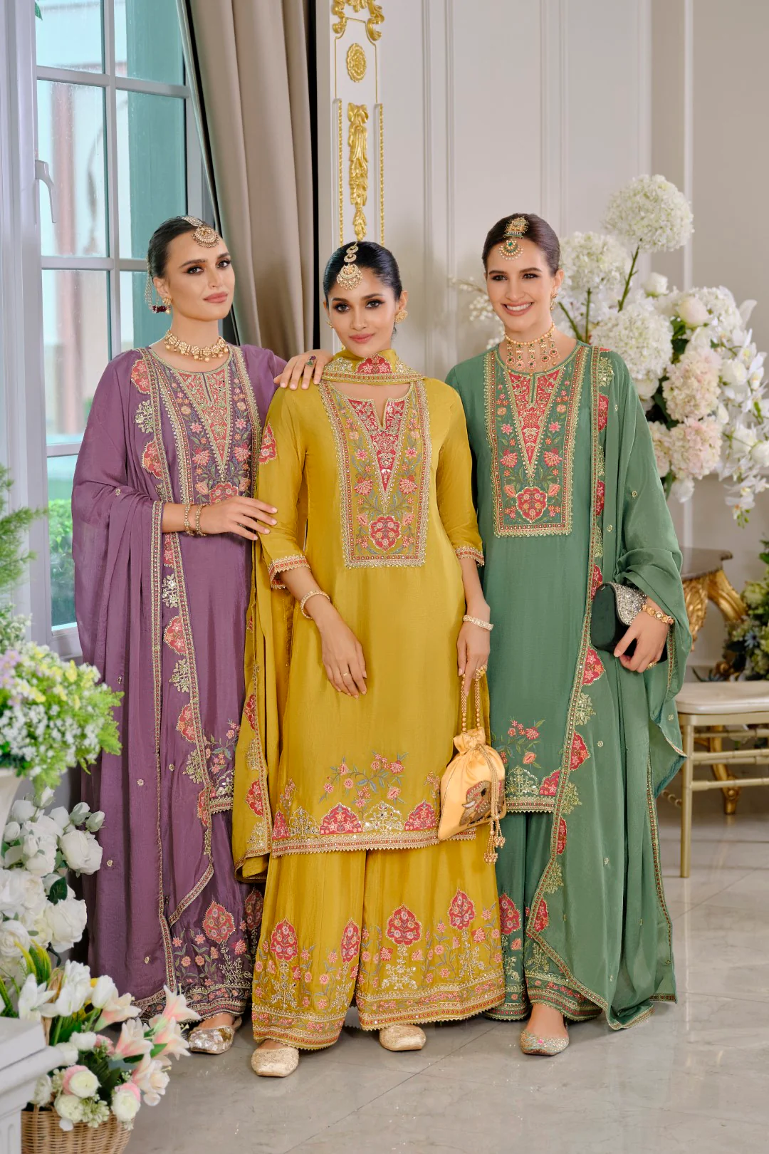 Suryamookhi orchid embroidery Gharara Suit Set - Image 7