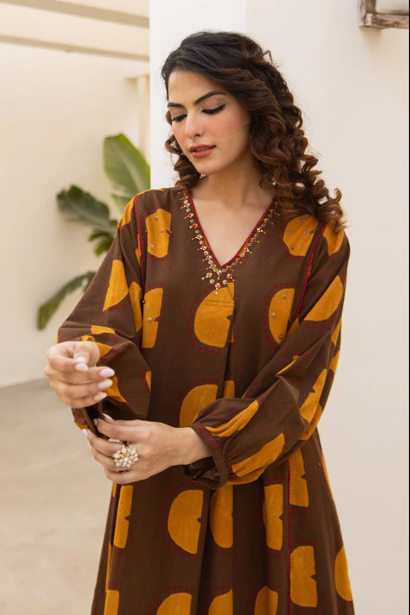 Karen Hazel Cotton Kurta Pant Set - Image 2