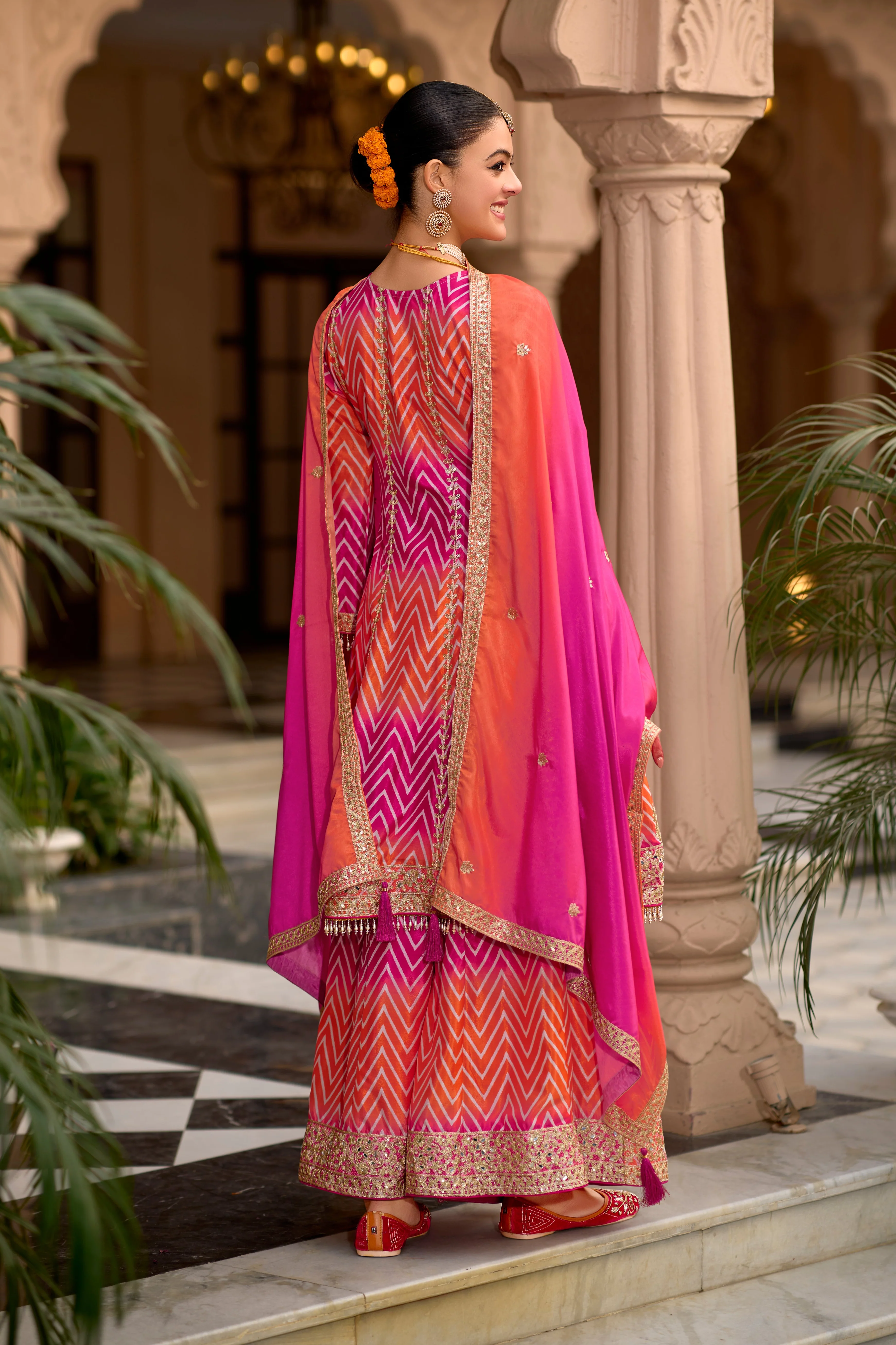 Neeru Rose Full Heavy Work Premium Suit Set - Image 3