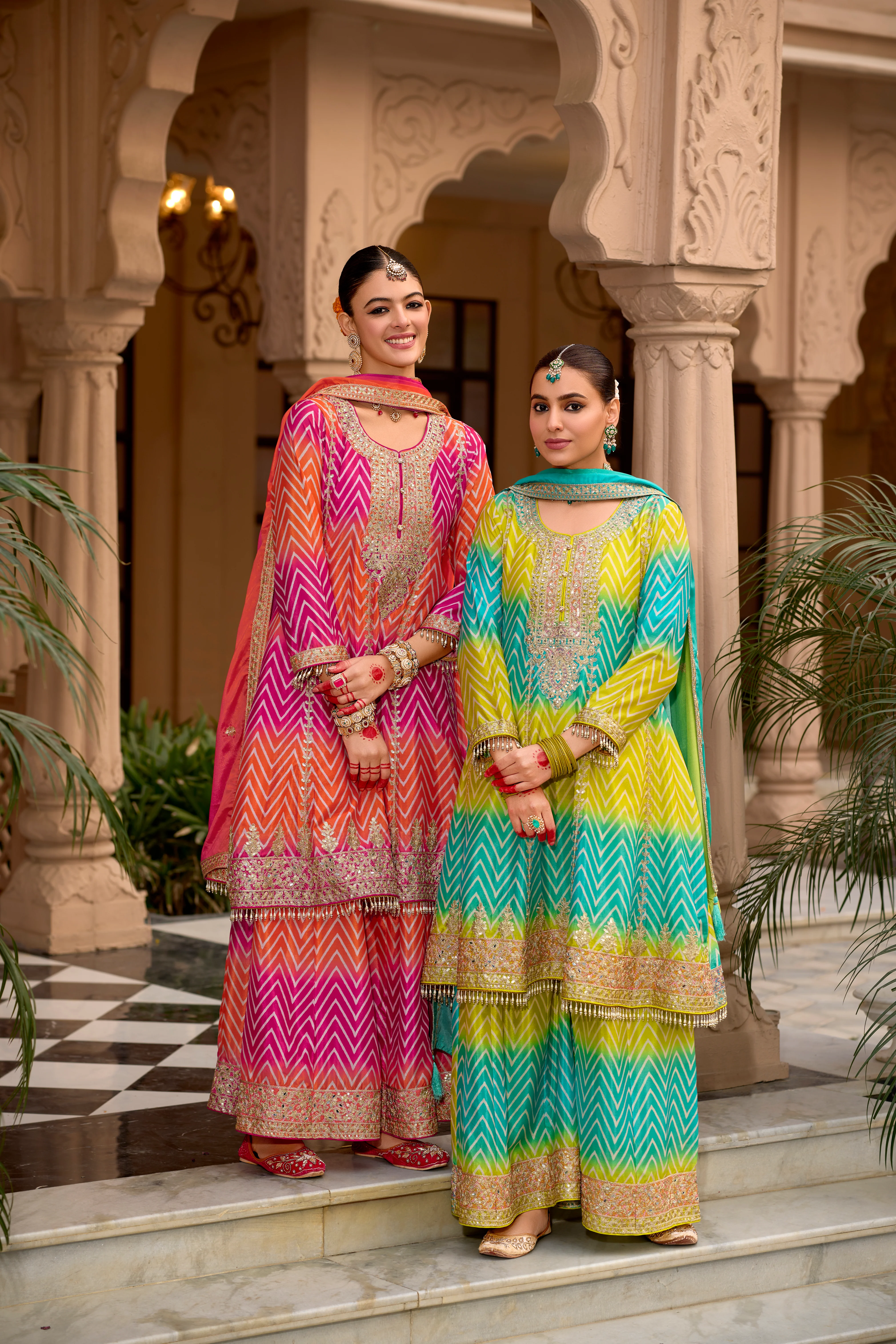 Neeru Rose Full Heavy Work Premium Suit Set - Image 5