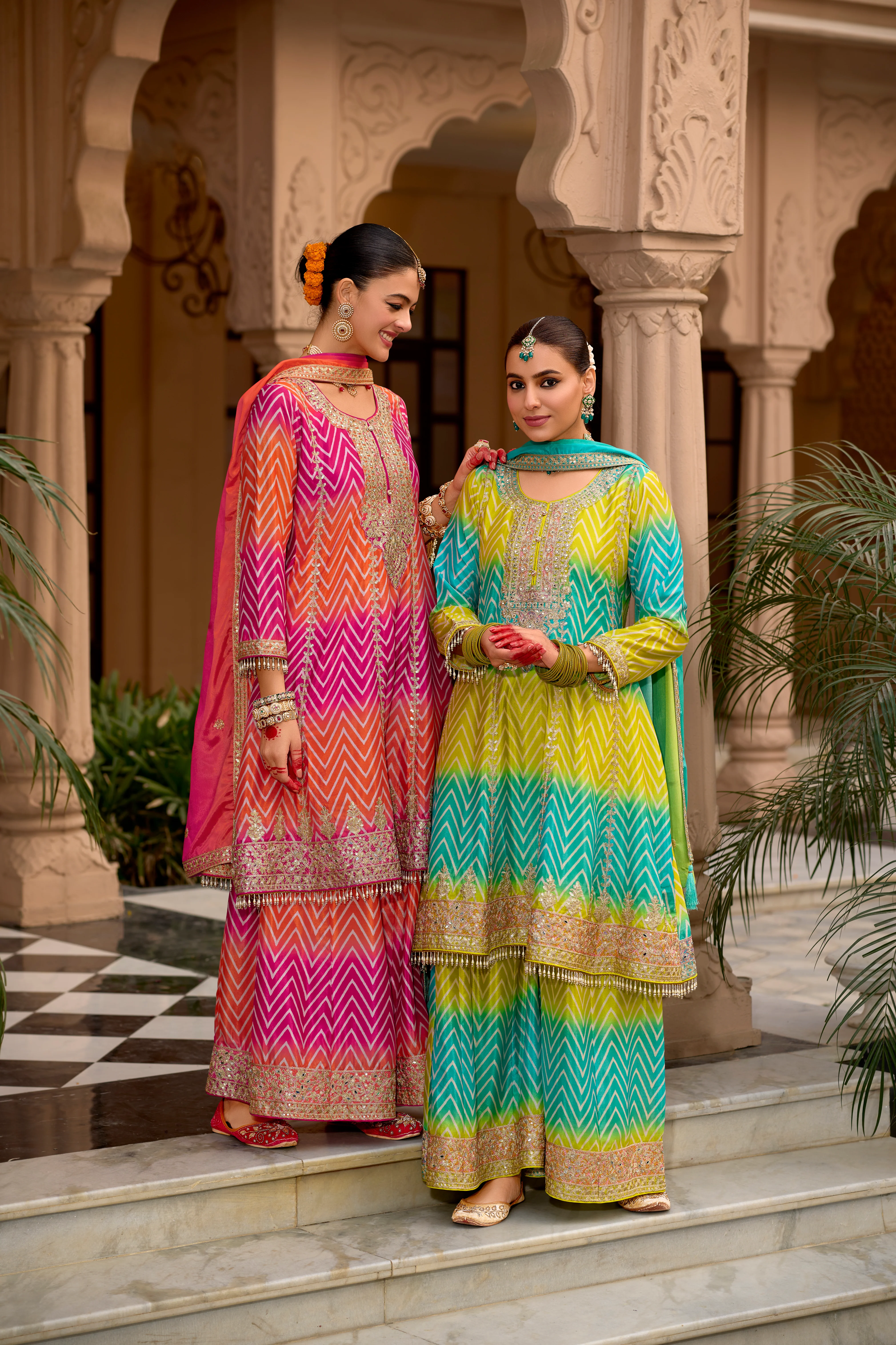 Neeru Rose Full Heavy Work Premium Suit Set - Image 6