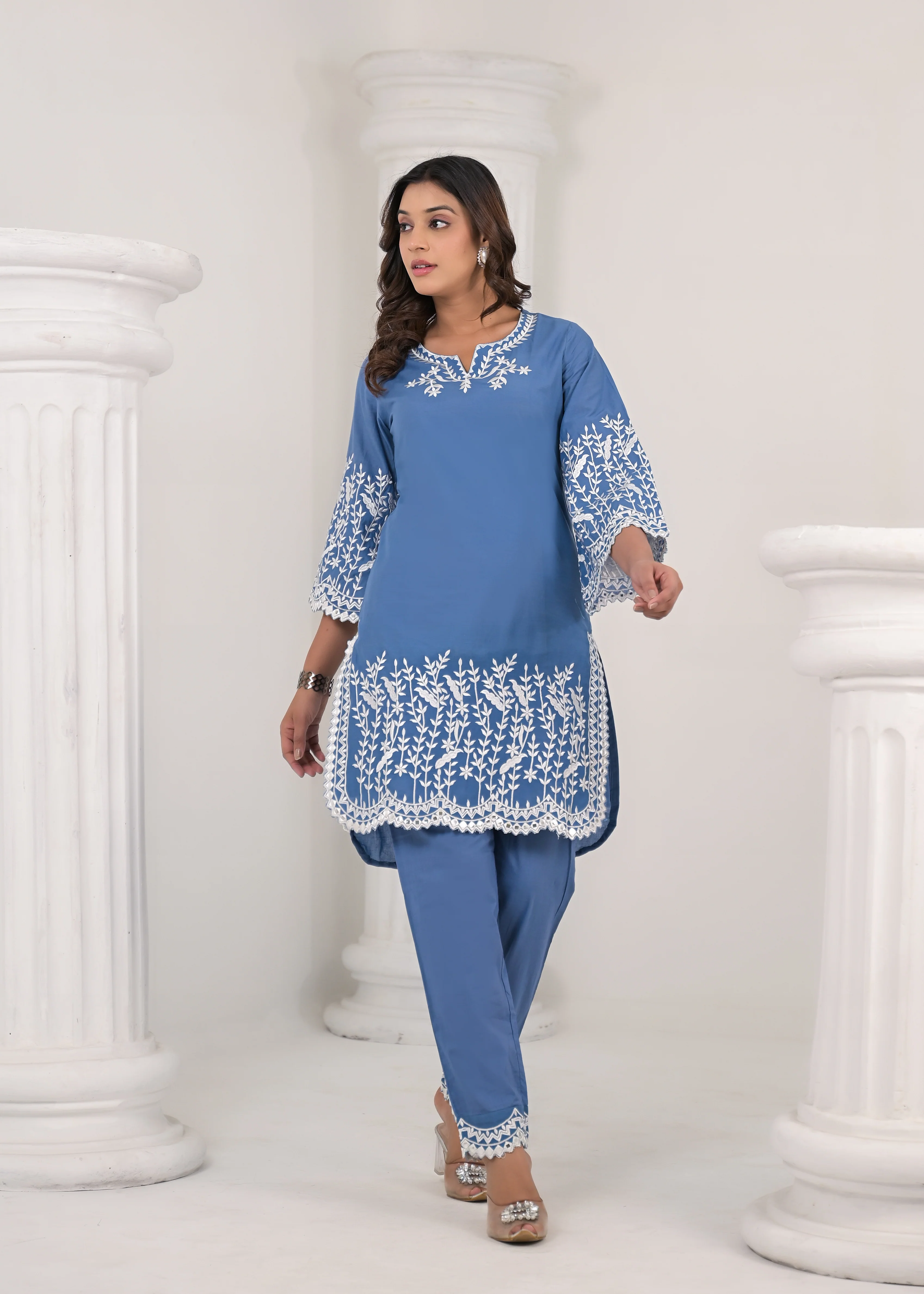 Lipika Lapis Embroidered Cotton Co-ord set - Image 6