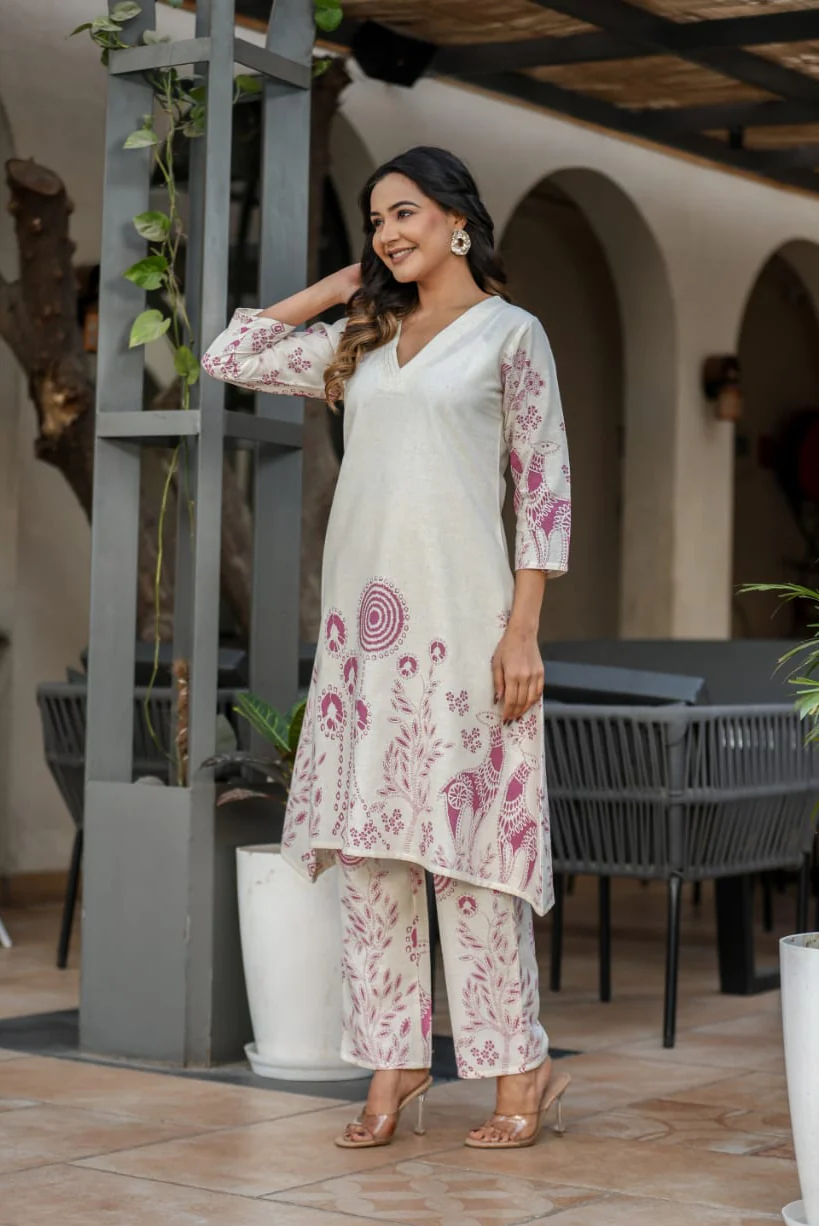 Vanya Plum Cotton co-ord Set - Image 3