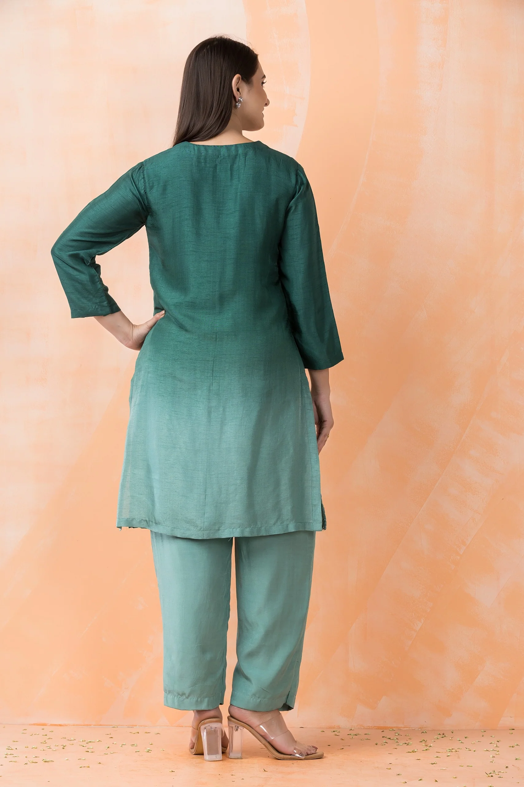 Sabhya Pine Embrodiered Co-ord Set - Image 3
