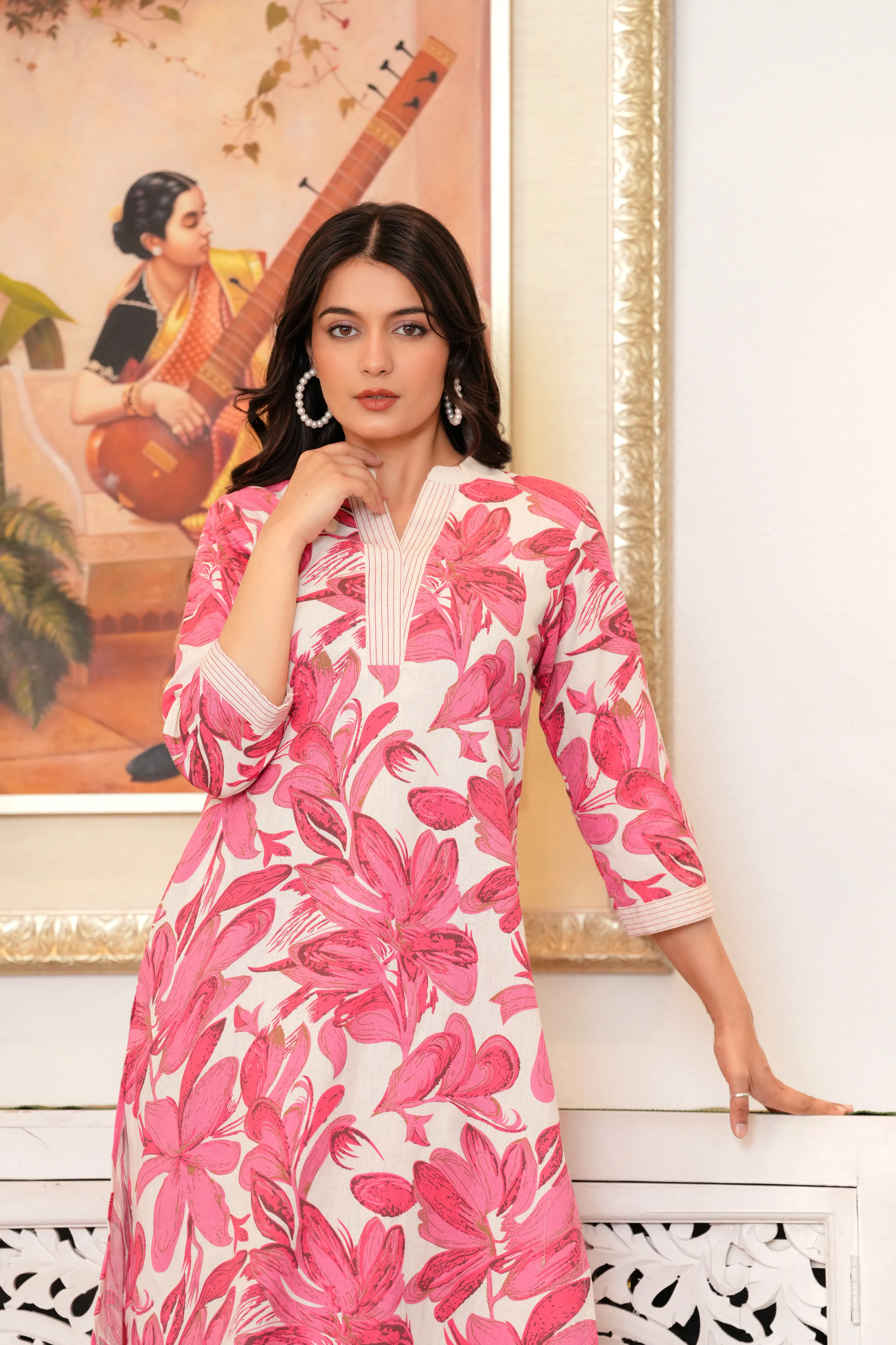 Maurya Punch Cotton kurta pant set - Image 2