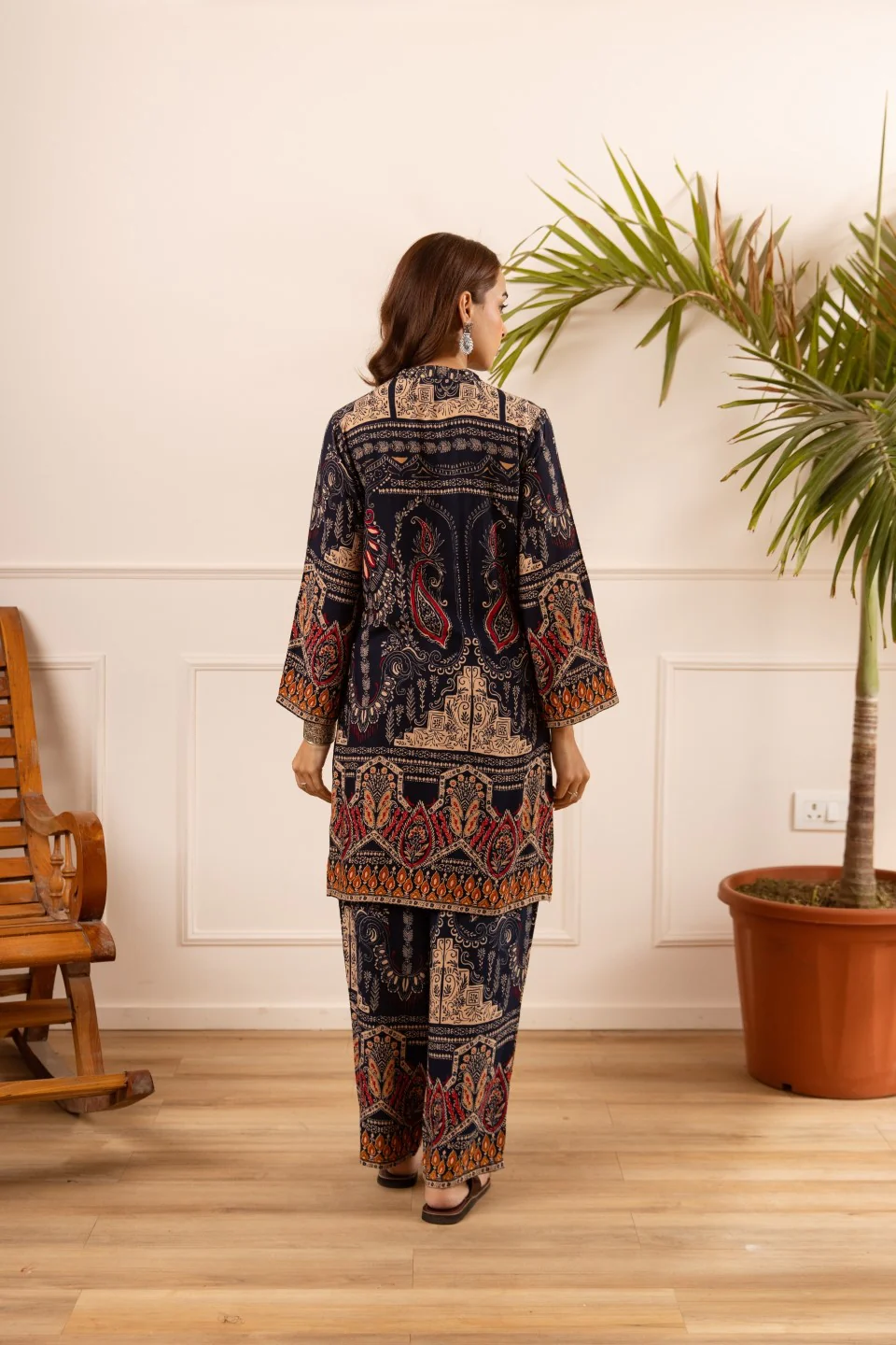 Karen stone printed cotton co-ord set - Image 3