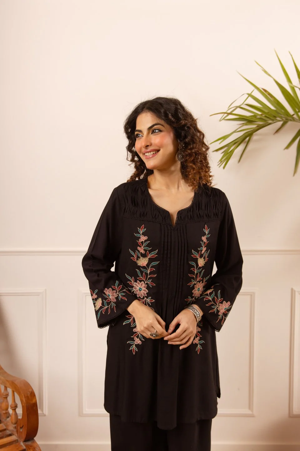 Karen soot embroidery cotton co-ord set - Image 8