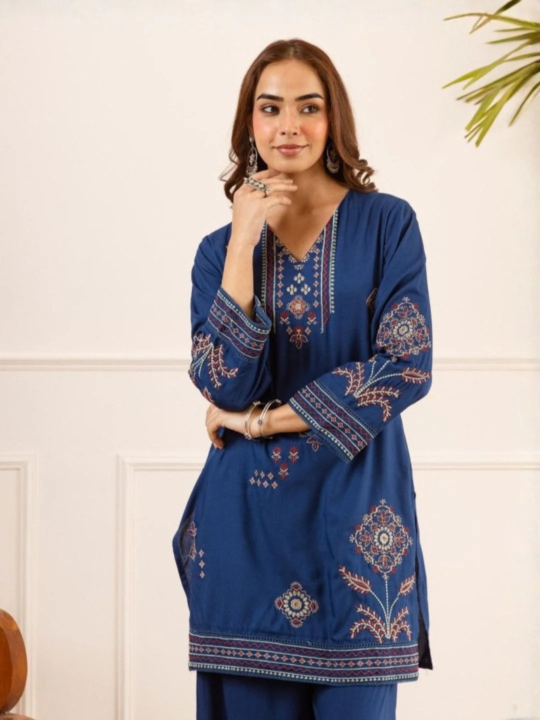 Karen Tufts embroidery cotton co-ord set - Image 2