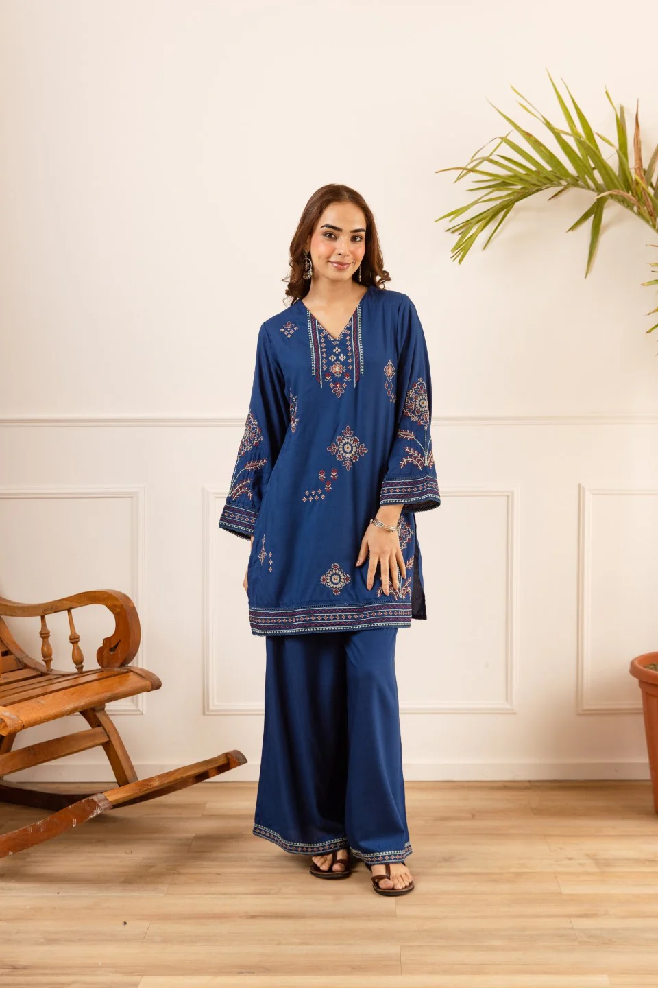 Karen Tufts embroidery cotton co-ord set - Image 6