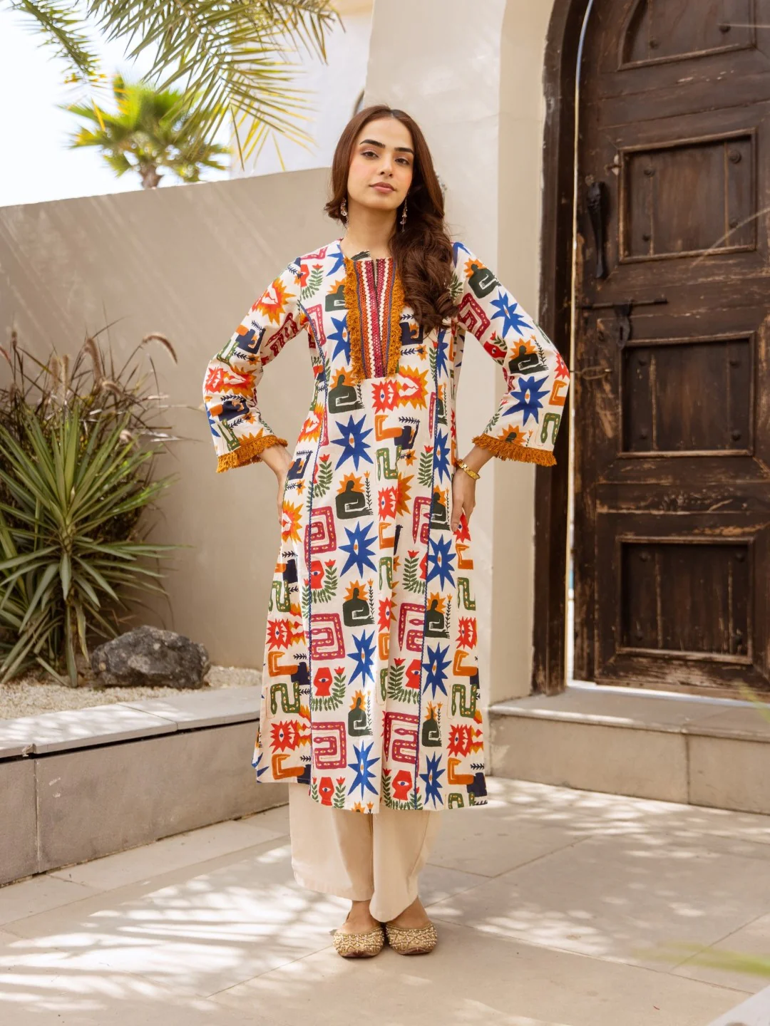 Karen Artsy cotton kurta pant set - Image 5
