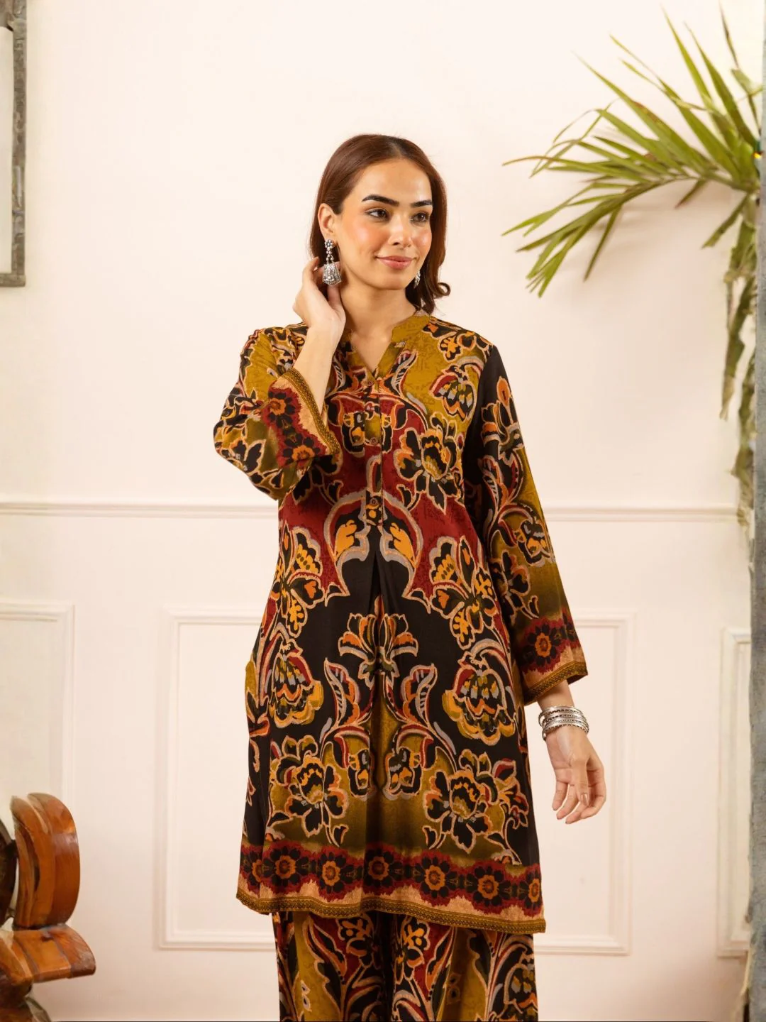 Karen russet printed Co-ord set - Image 2
