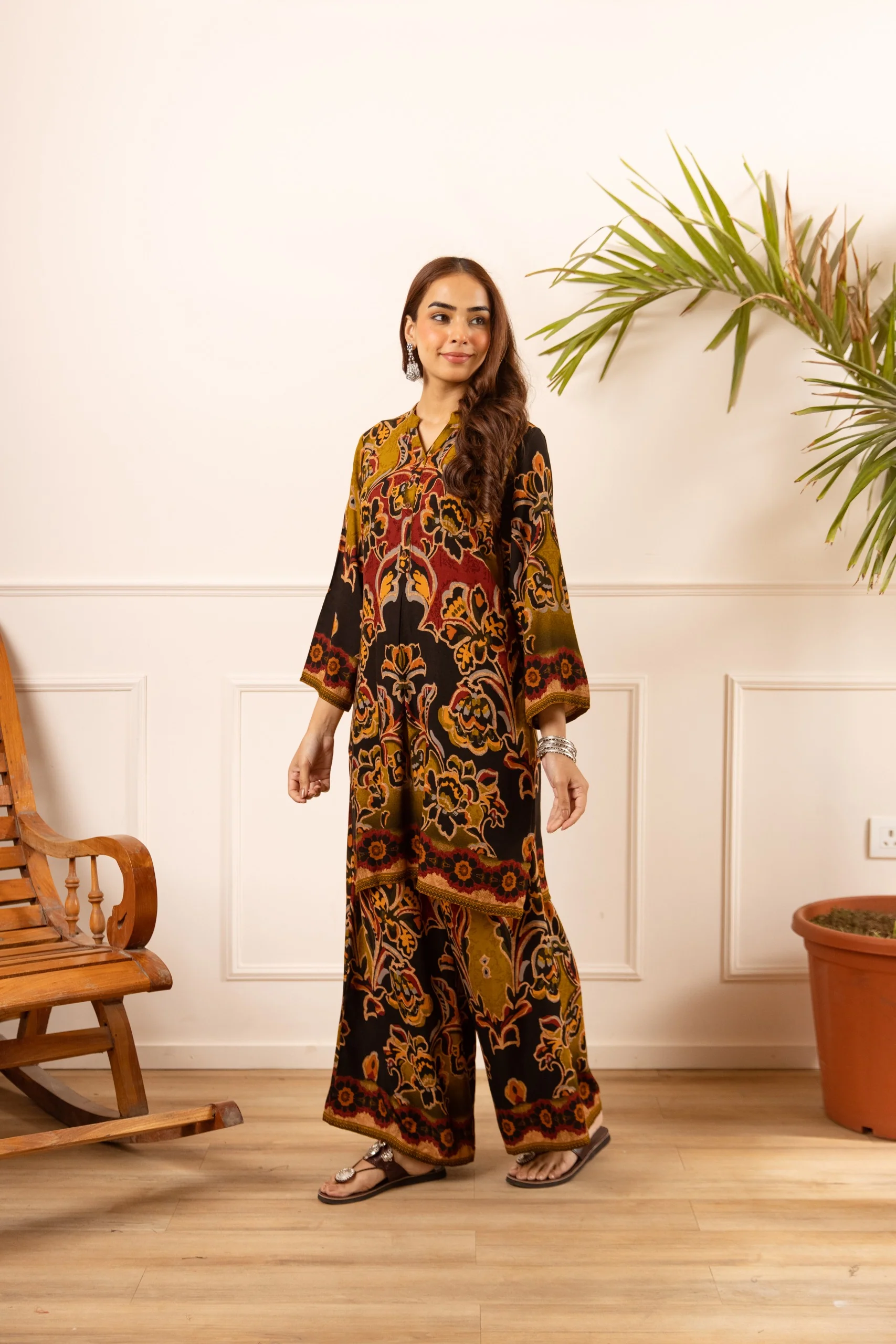 Karen russet printed Co-ord set - Image 5