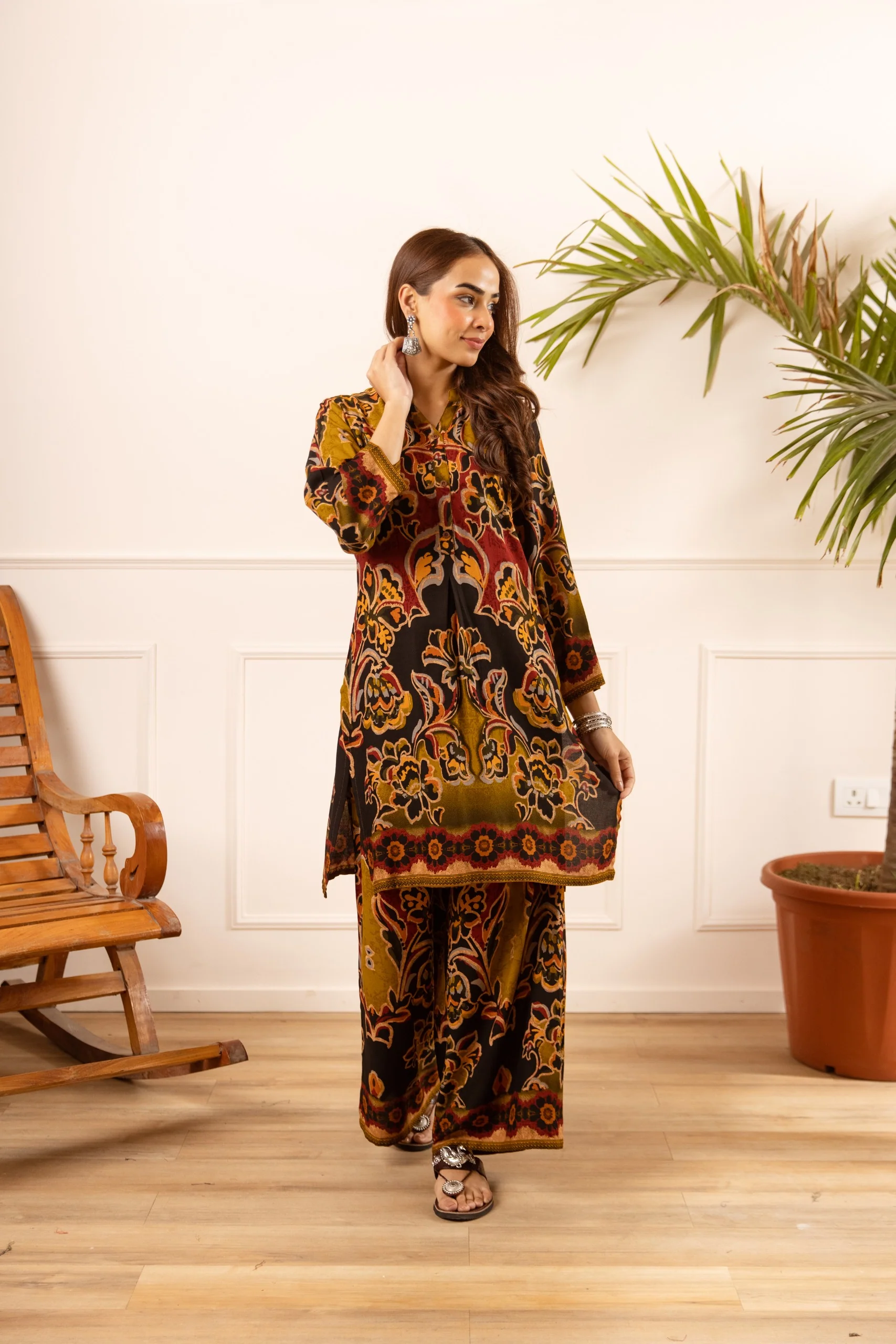 Karen russet printed Co-ord set - Image 6