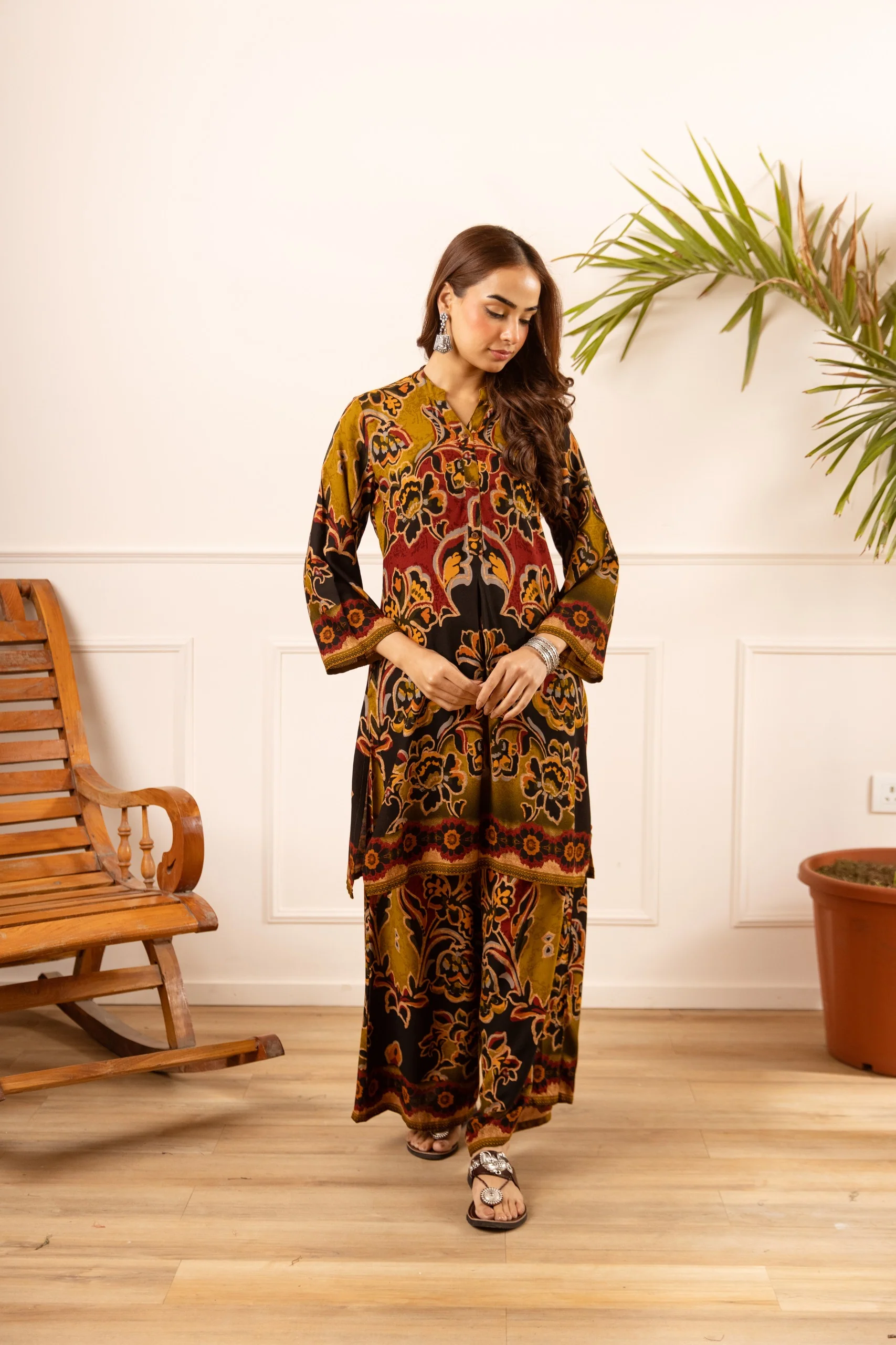Karen russet printed Co-ord set - Image 7