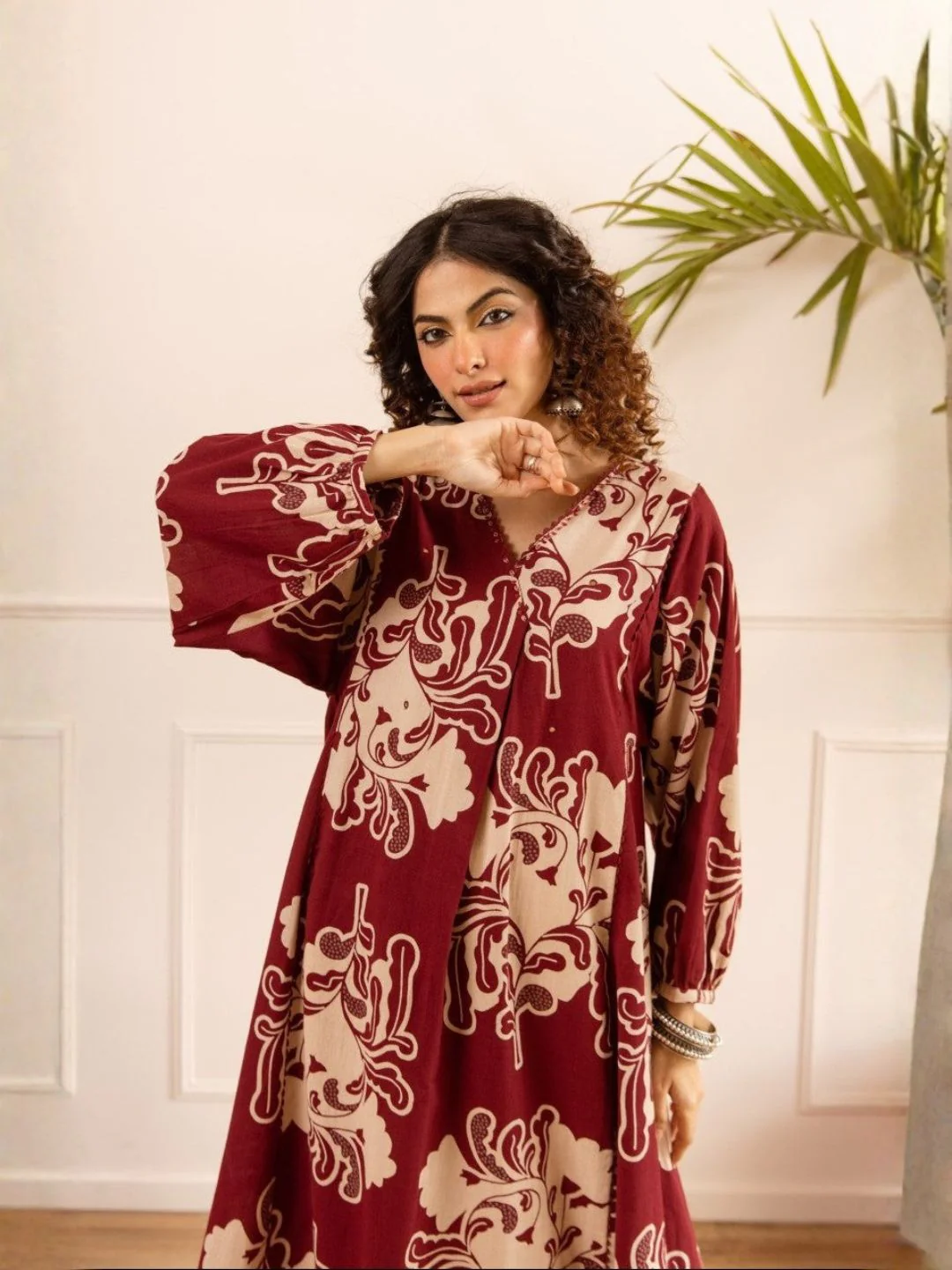 Karen sangria printed cotton co-ord set - Image 2