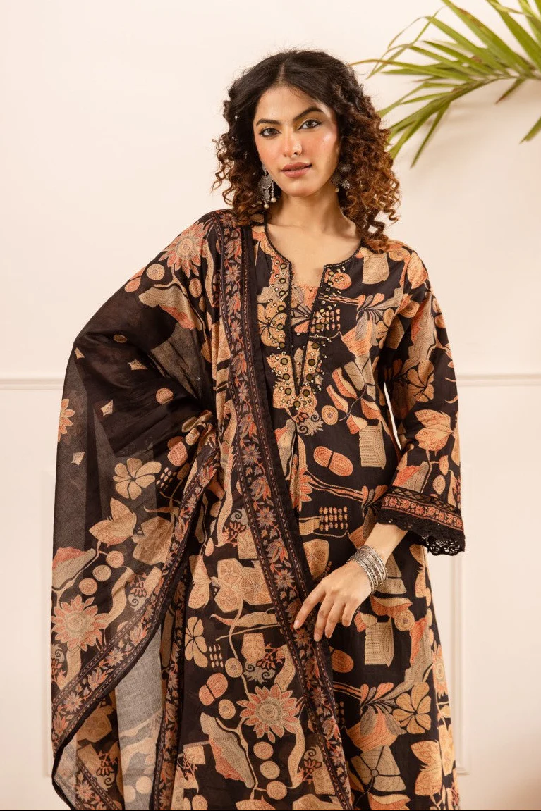 Karen oslo printed cotton suit set - Image 3