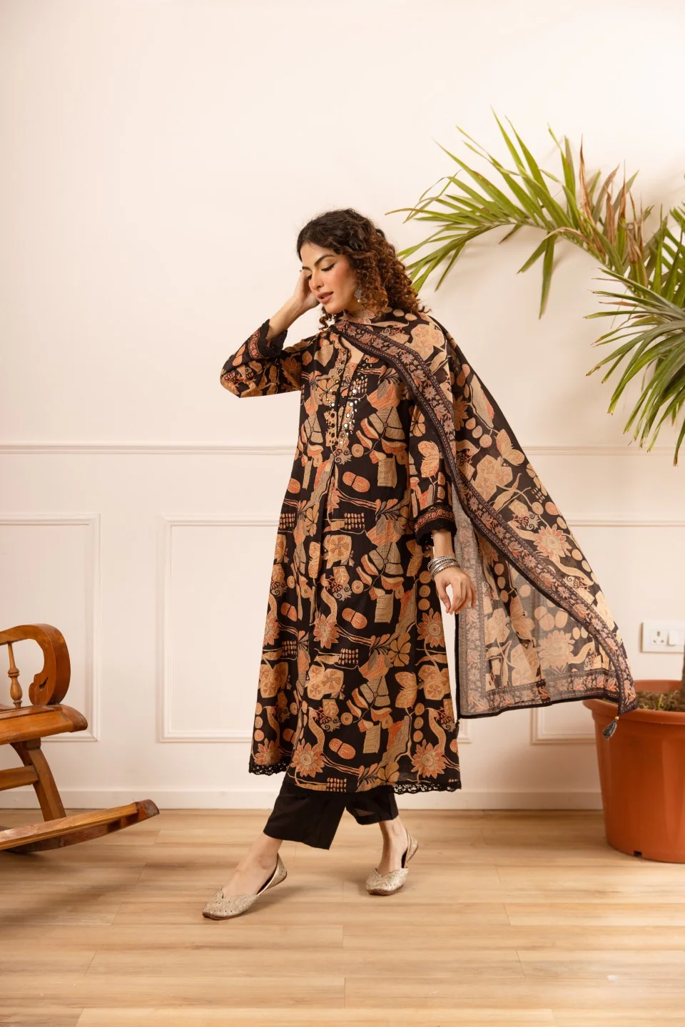 Karen oslo printed cotton suit set - Image 4