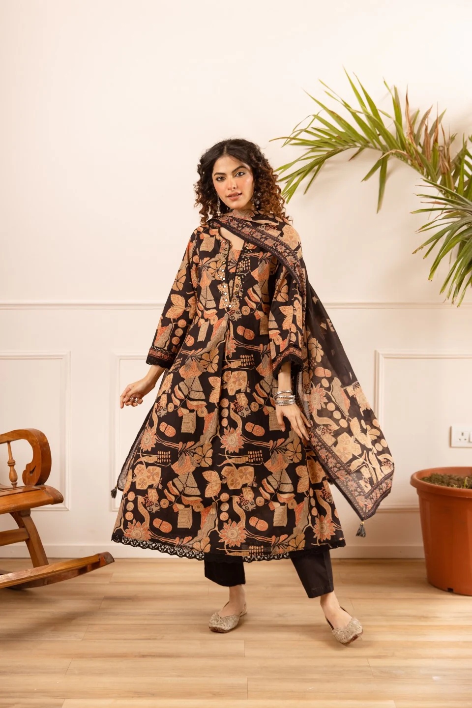 Karen oslo printed cotton suit set - Image 7