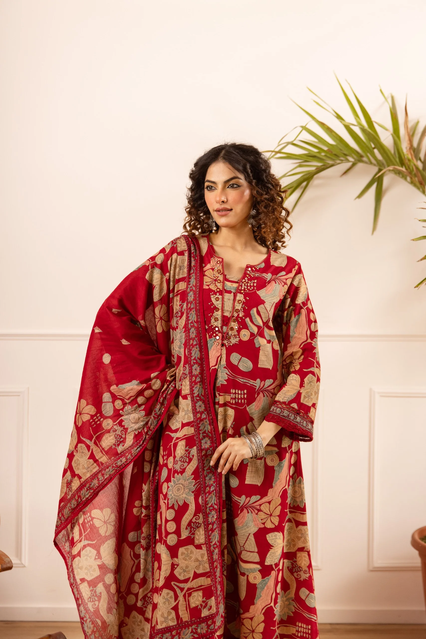Karen Scarlet printed cotton suit set - Image 4